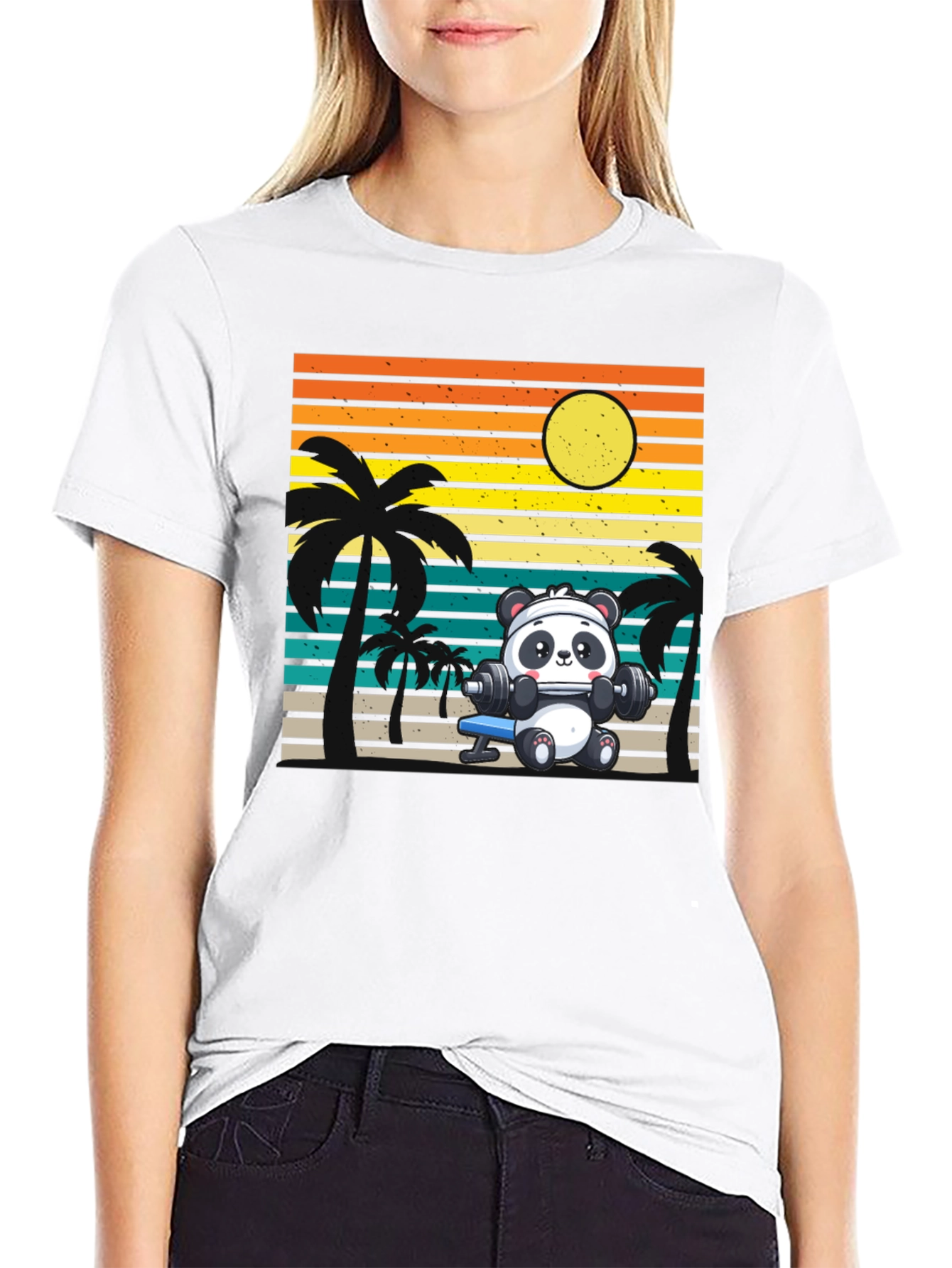 Panda Workout Graphic Tee
