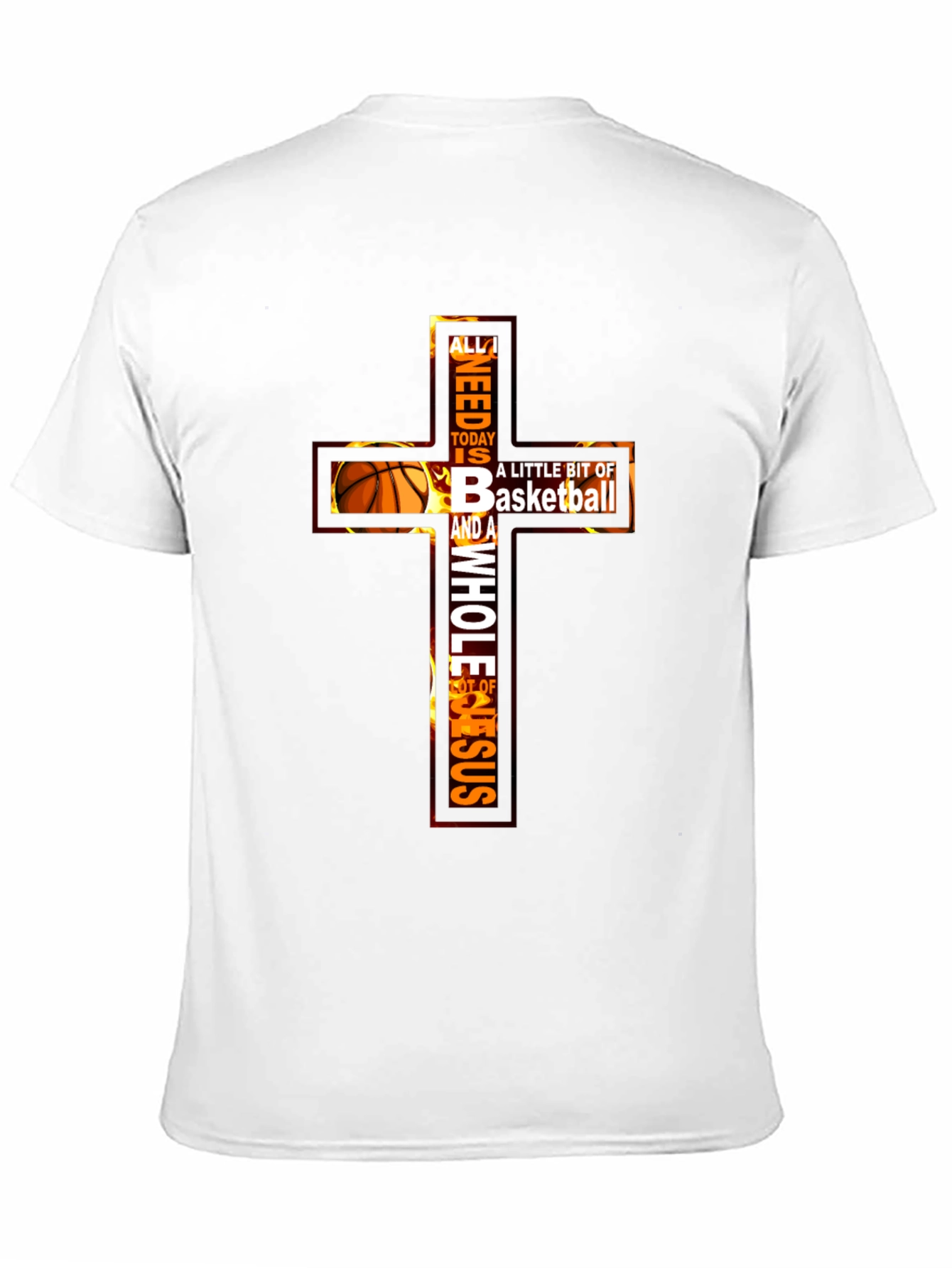 Basketball and Jesus Graphic T-Shirt