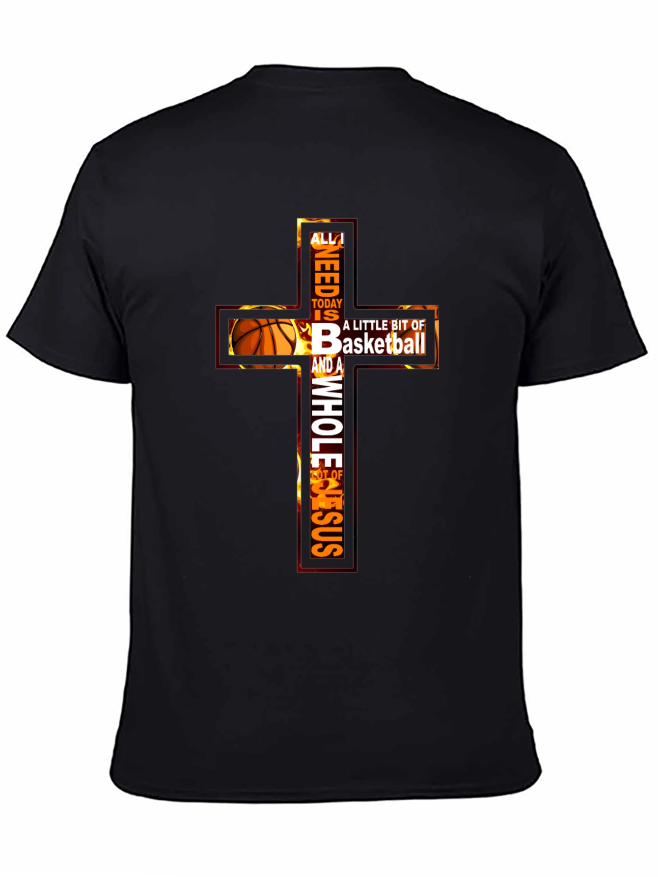 Basketball and Jesus Graphic T-Shirt