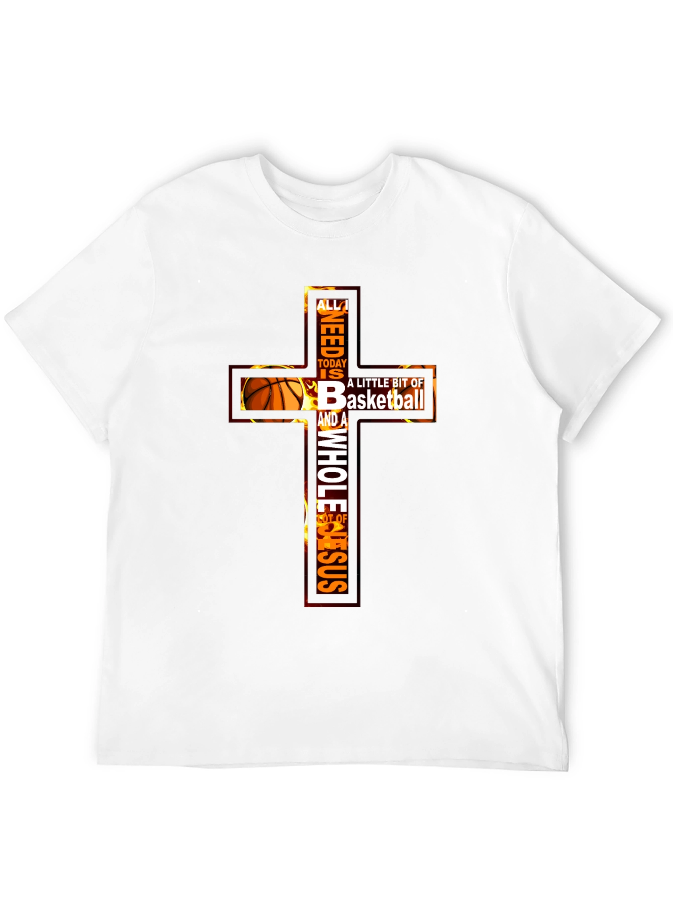 Basketball and Jesus Graphic T-Shirt