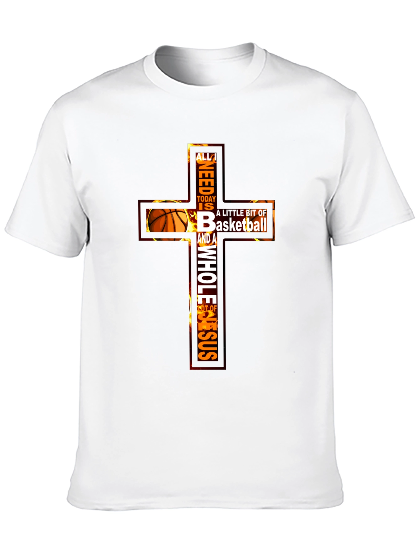 Basketball and Jesus Graphic T-Shirt
