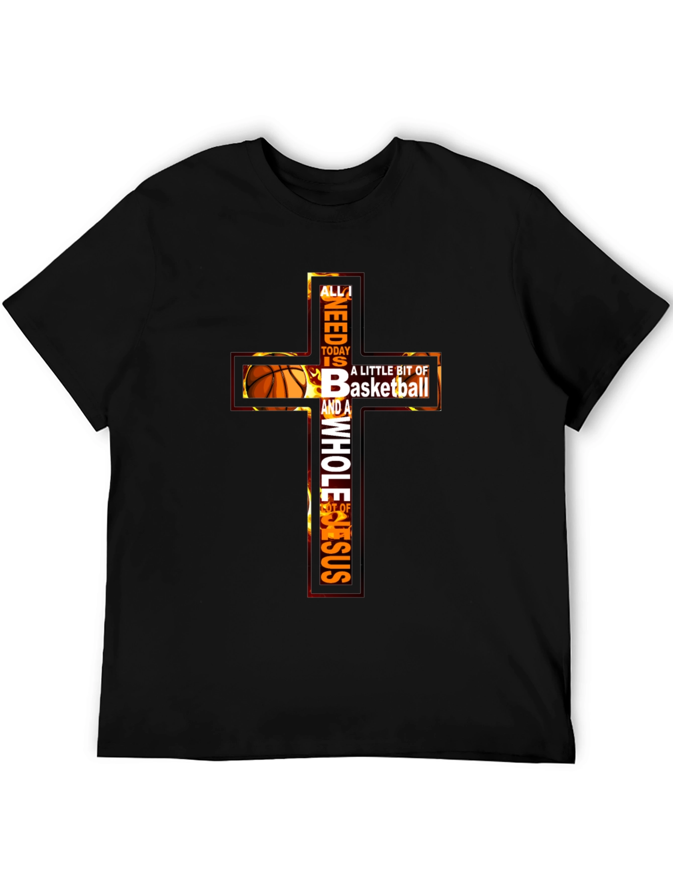 Basketball and Jesus Graphic T-Shirt