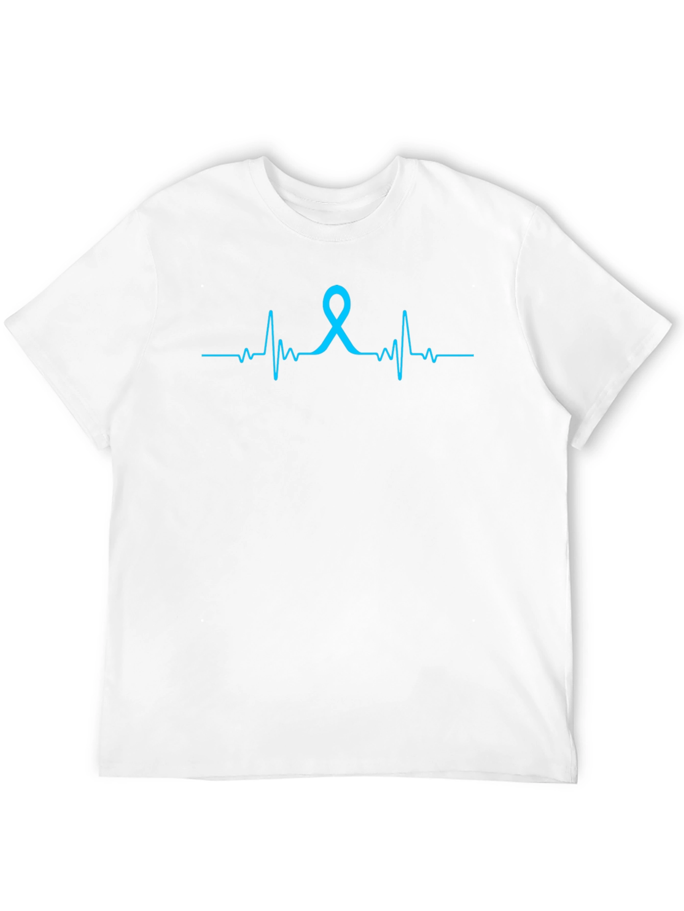 Awareness Ribbon Heartbeat Graphic T-Shirt