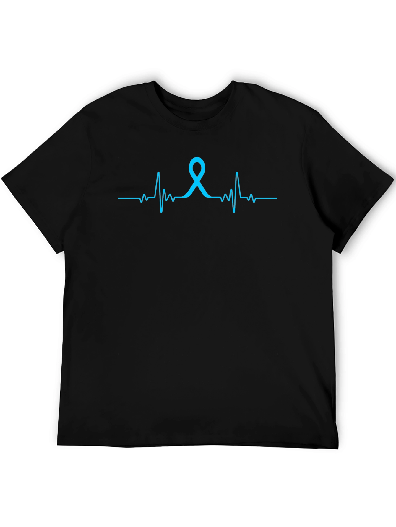 Awareness Ribbon Heartbeat Graphic T-Shirt