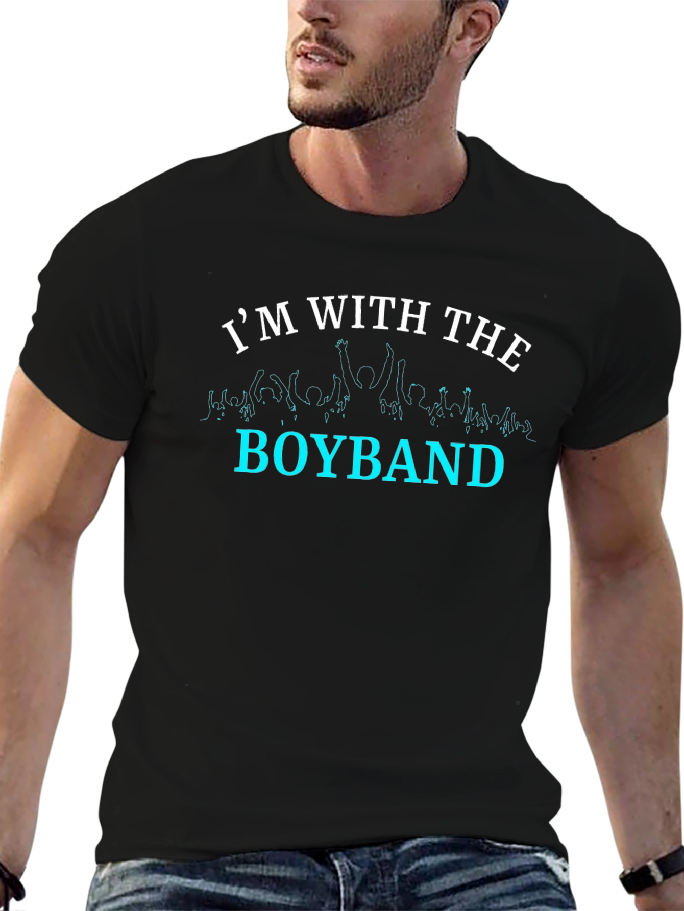 Im With The Boyband Black T-Shirt