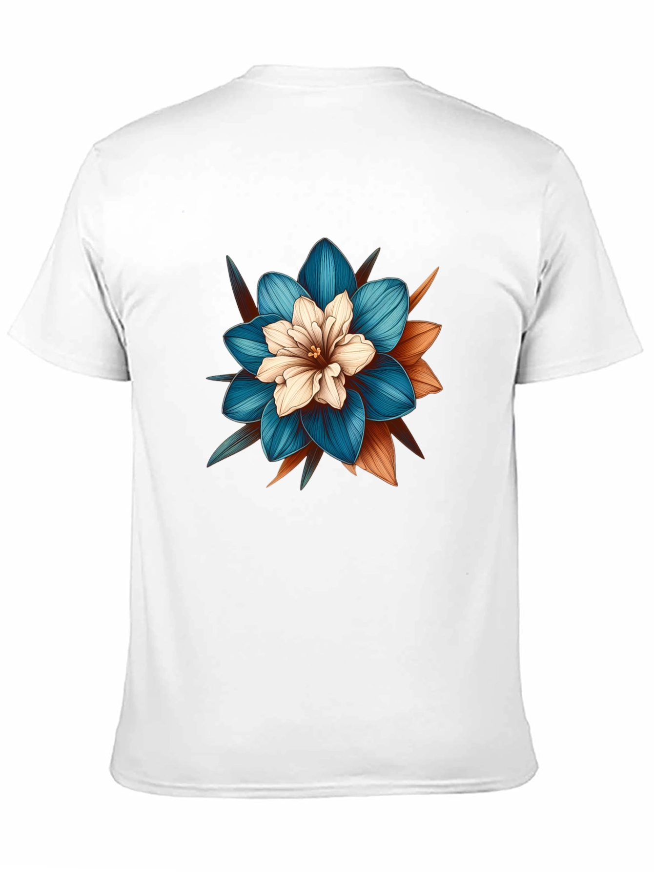 Floral Graphic Tee - Stylish Mens Black T-Shirt