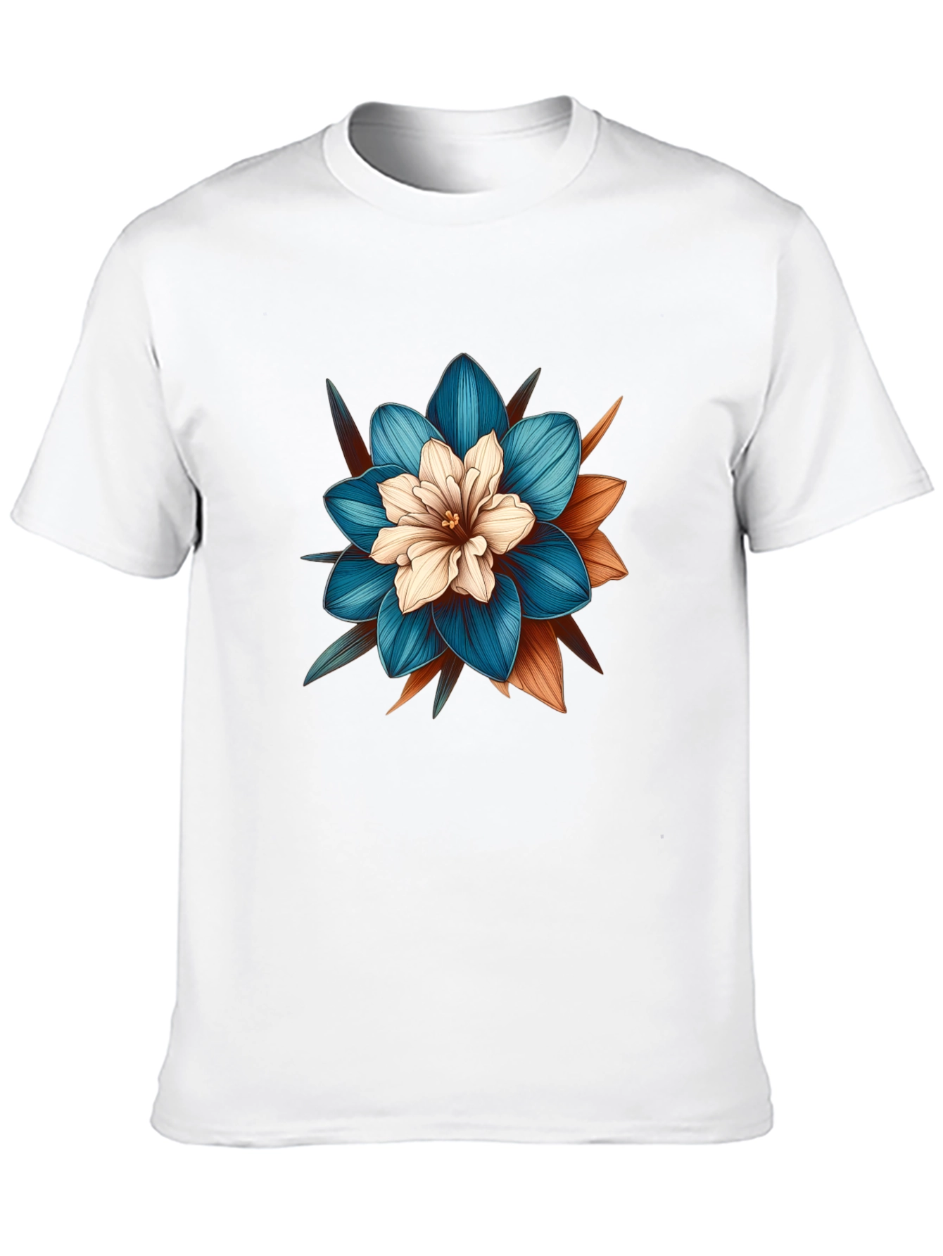 Floral Graphic Tee - Stylish Mens Black T-Shirt