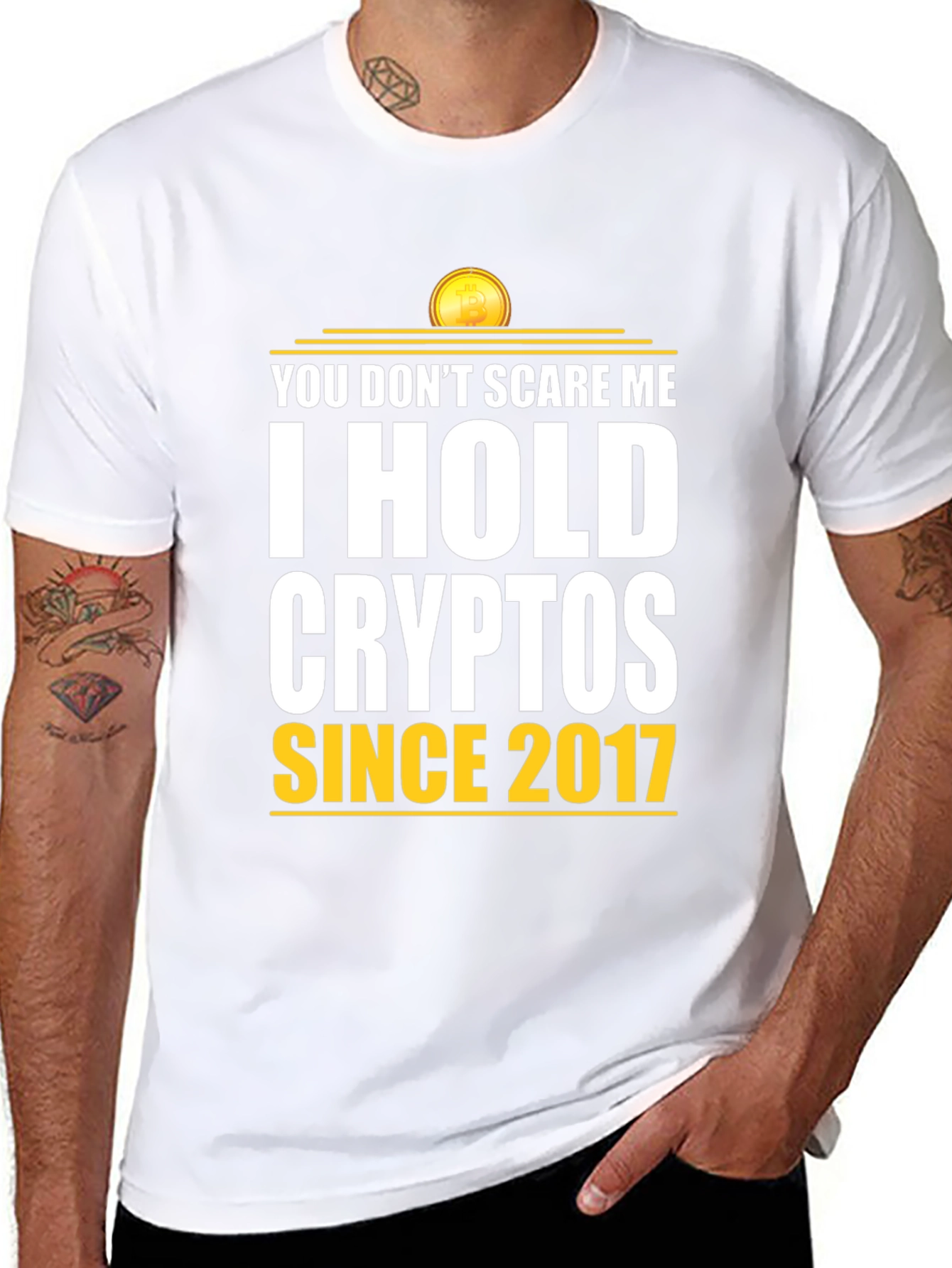 I Hold Cryptos Since 2017 - Bitcoin T-Shirt