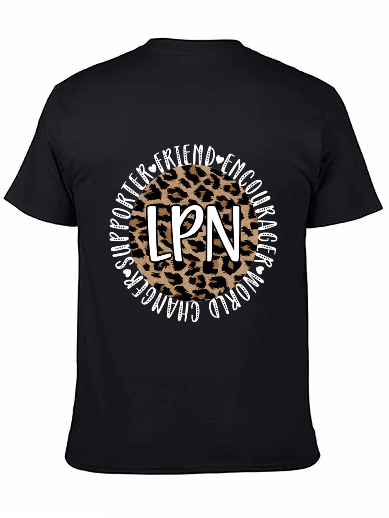 LPN Leopard Print T-Shirt - Friend Encourager Supporter