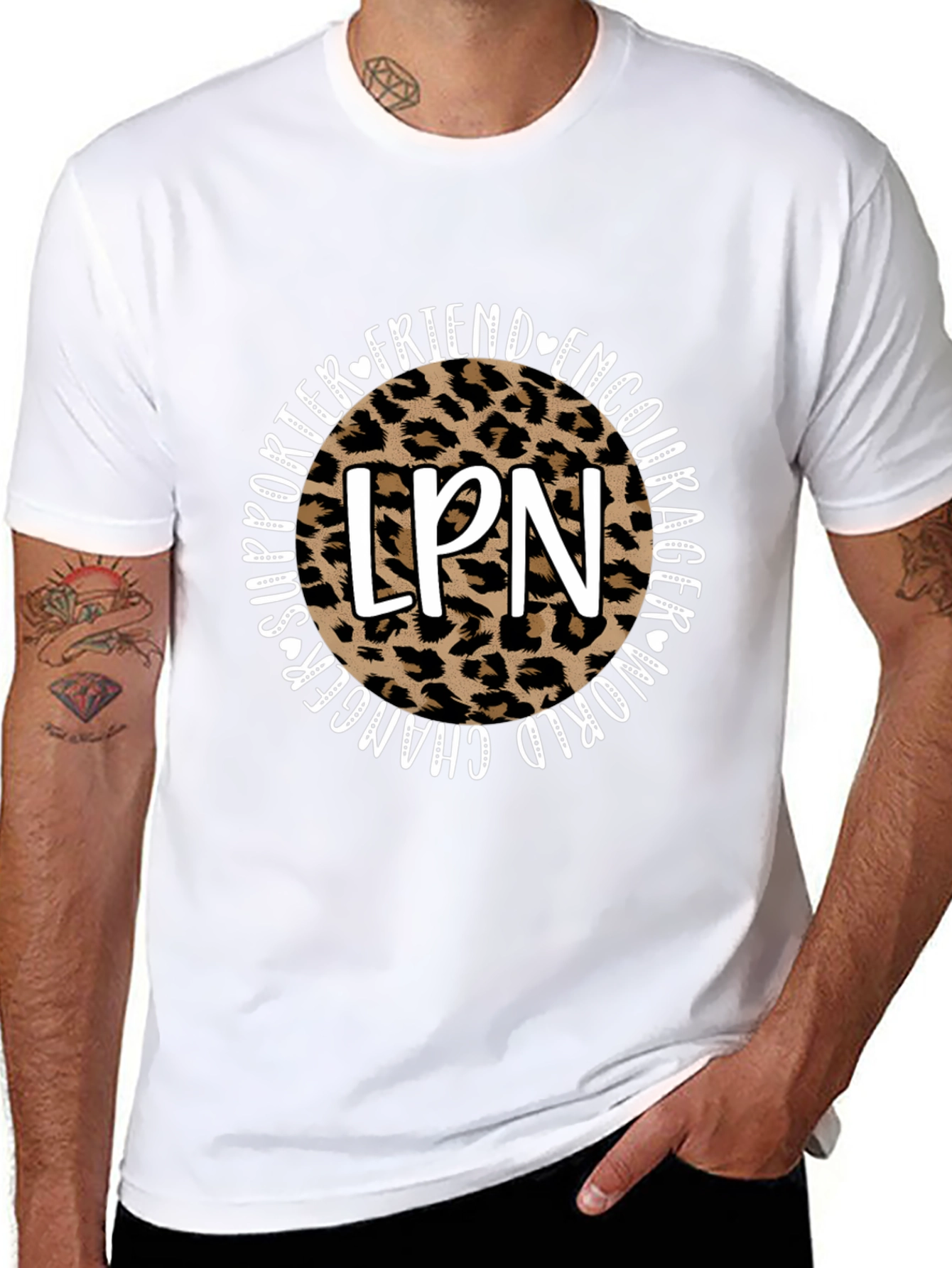 LPN Leopard Print T-Shirt - Friend Encourager Supporter