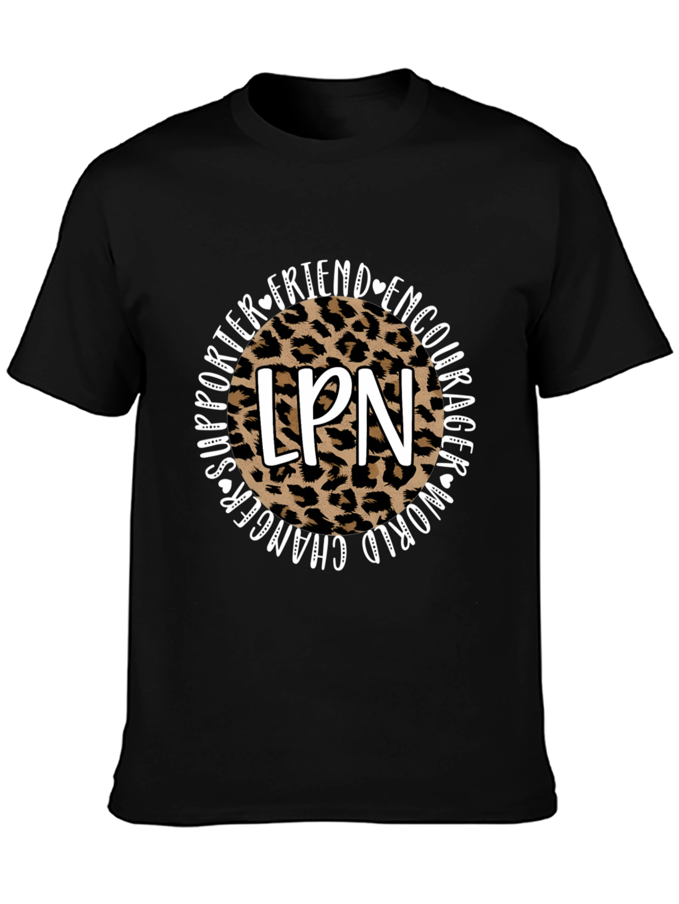 LPN Leopard Print T-Shirt - Friend Encourager Supporter