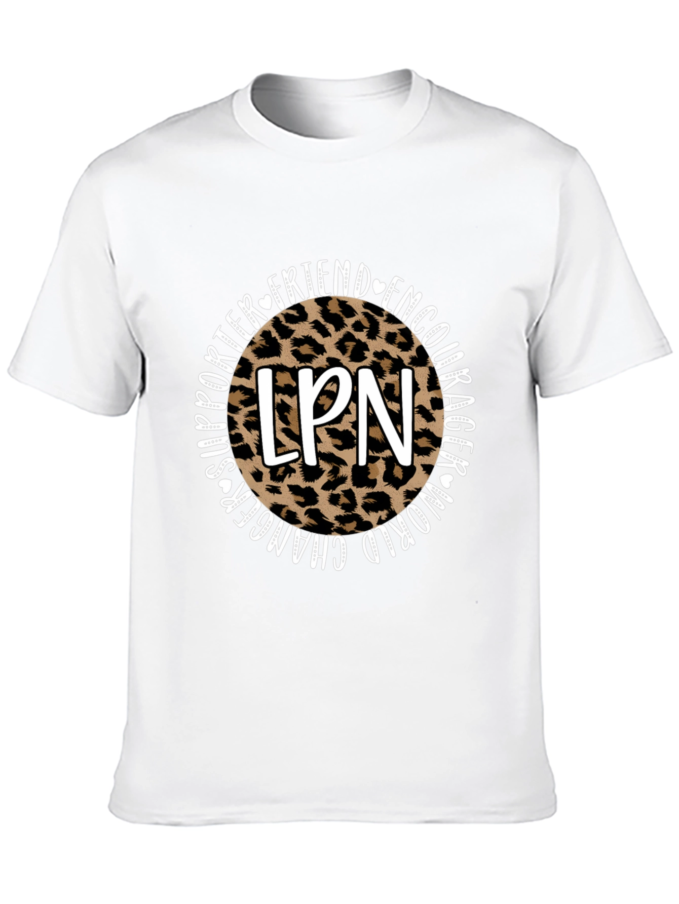 LPN Leopard Print T-Shirt - Friend Encourager Supporter