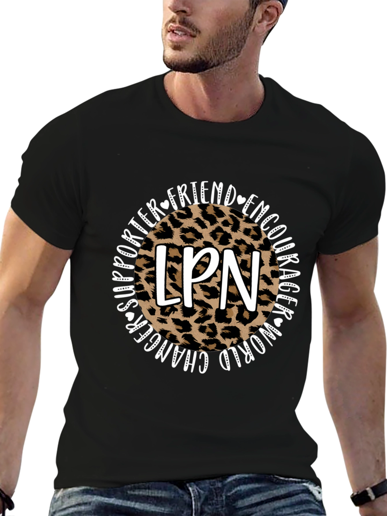 LPN Leopard Print T-Shirt - Friend Encourager Supporter