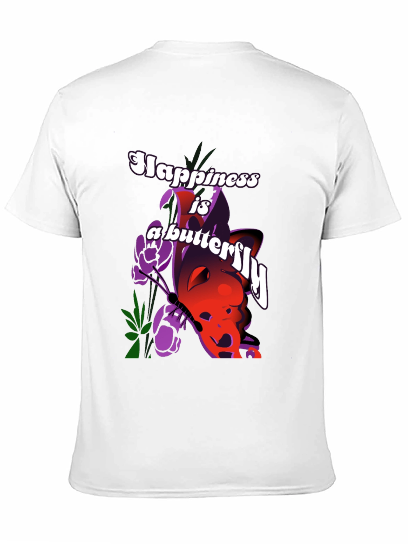Happiness Butterfly Graphic T-Shirt