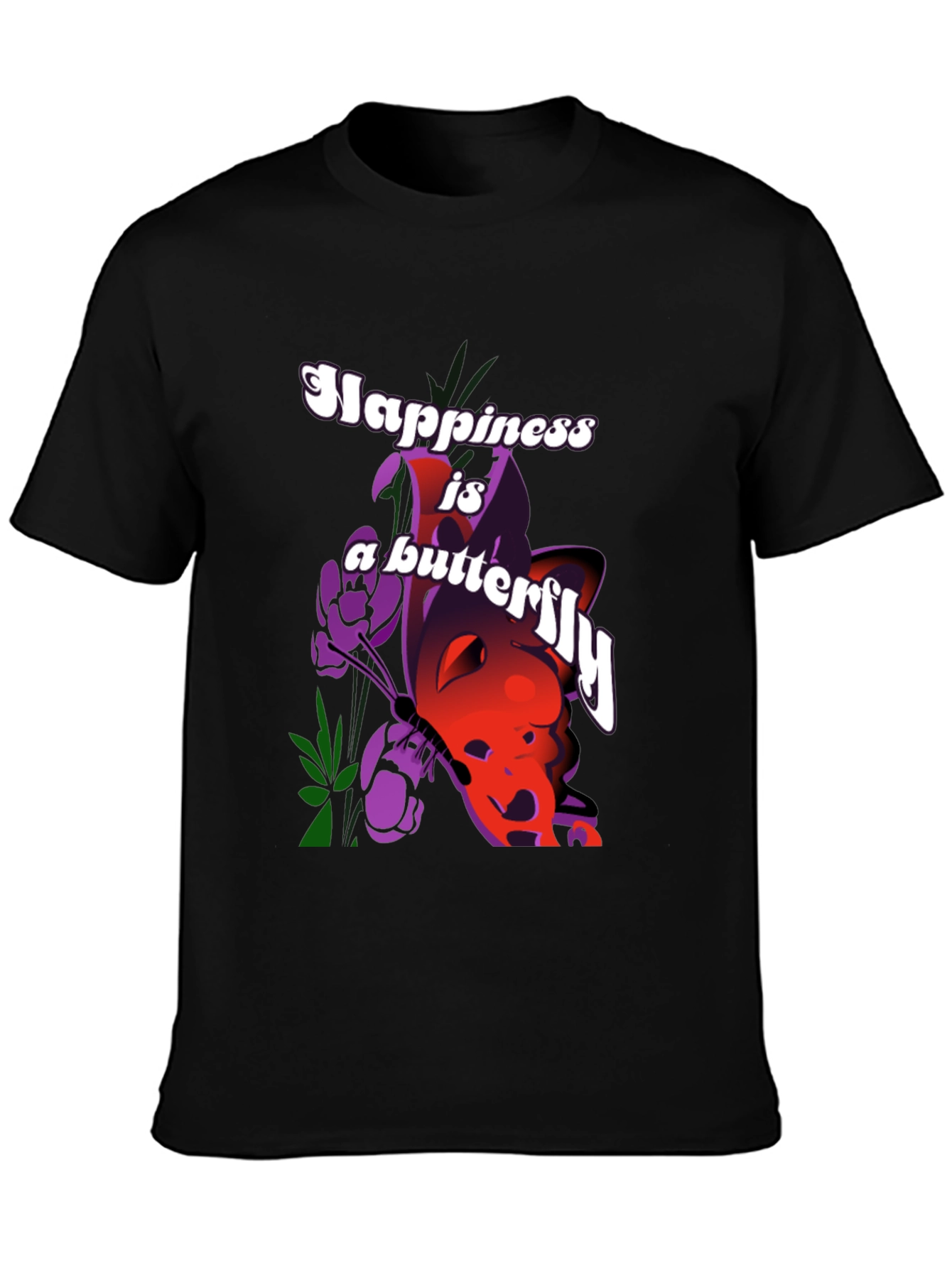 Happiness Butterfly Graphic T-Shirt