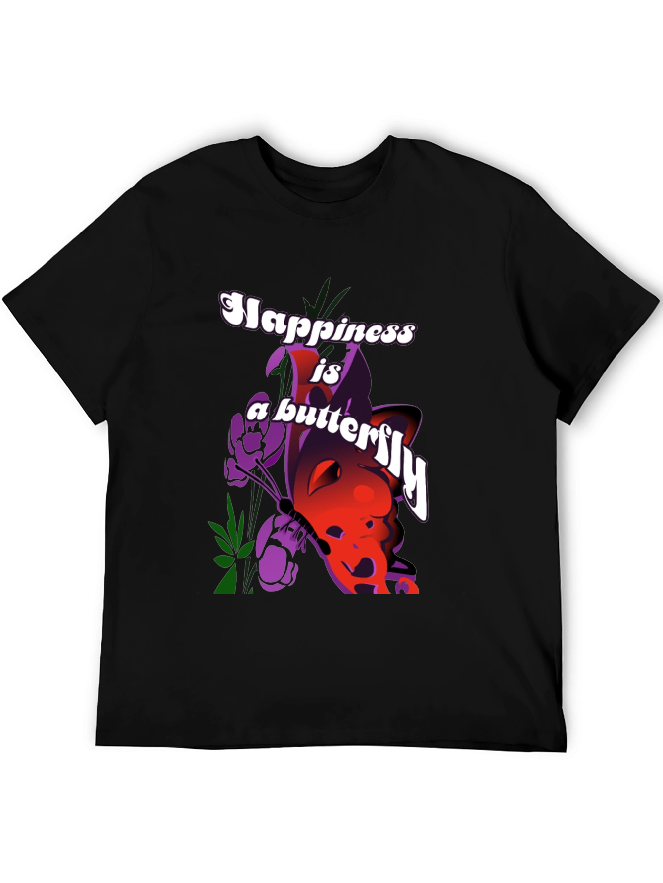 Happiness Butterfly Graphic T-Shirt