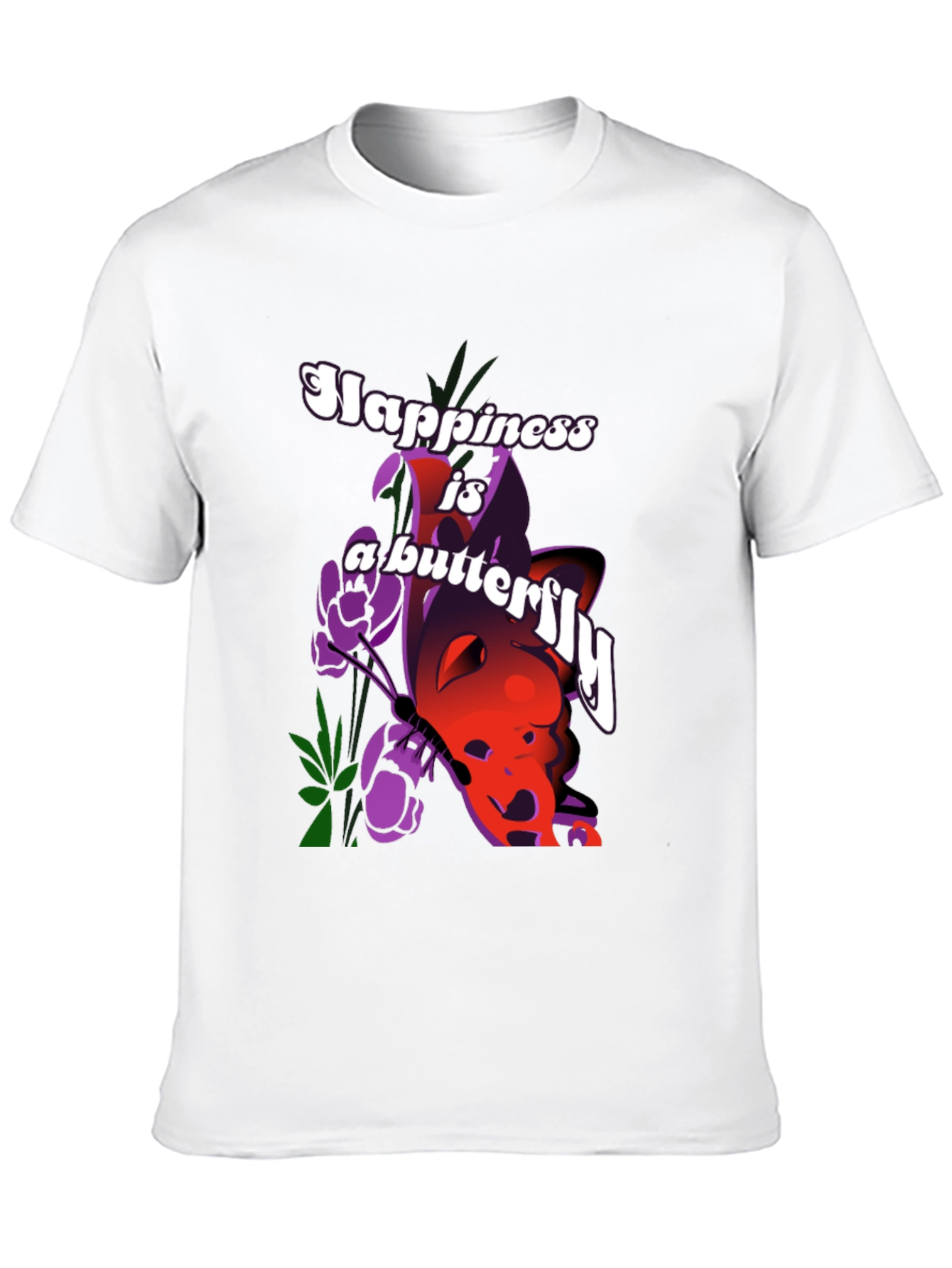 Happiness Butterfly Graphic T-Shirt