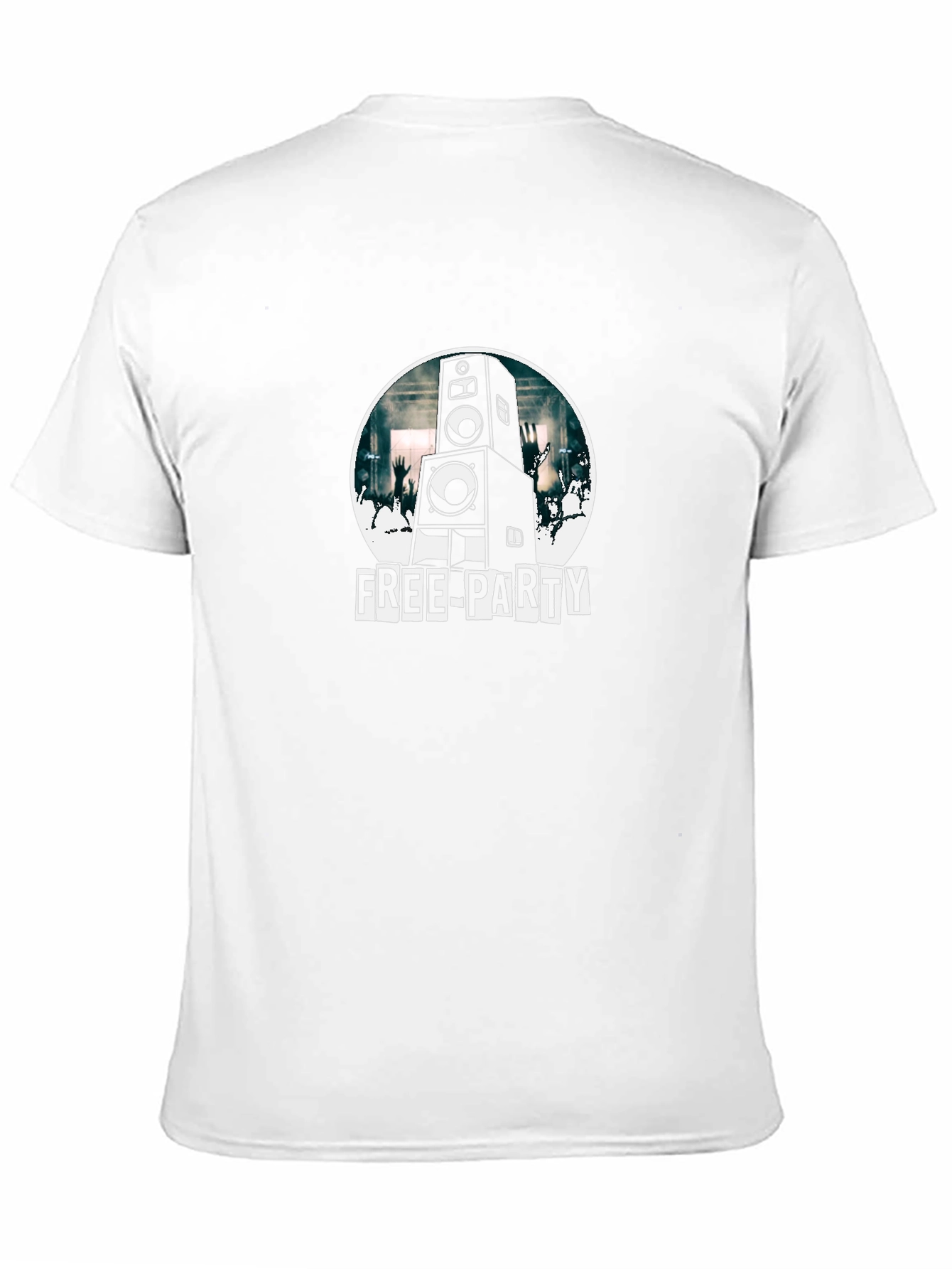 Free Party Black T-Shirt Speaker Graphic