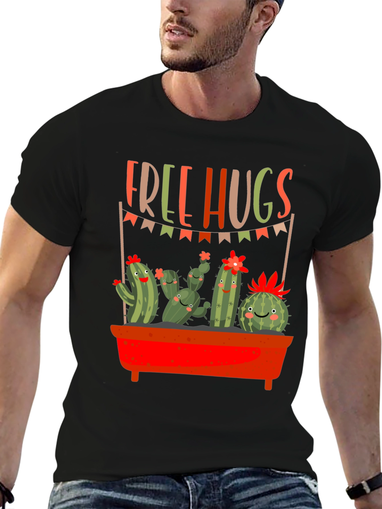 Free Hugs Cactus Graphic Tee