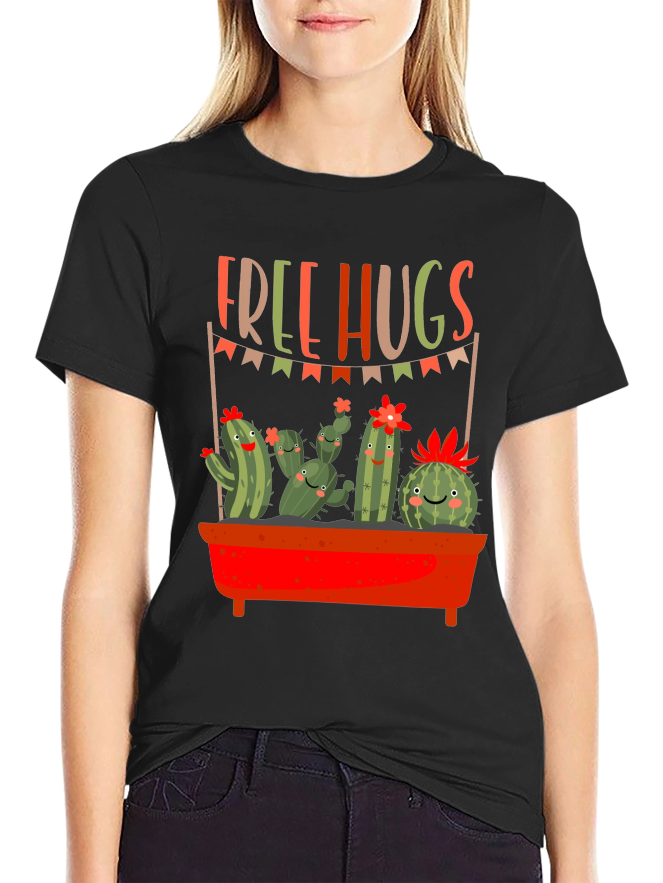 Free Hugs Cactus Graphic Tee