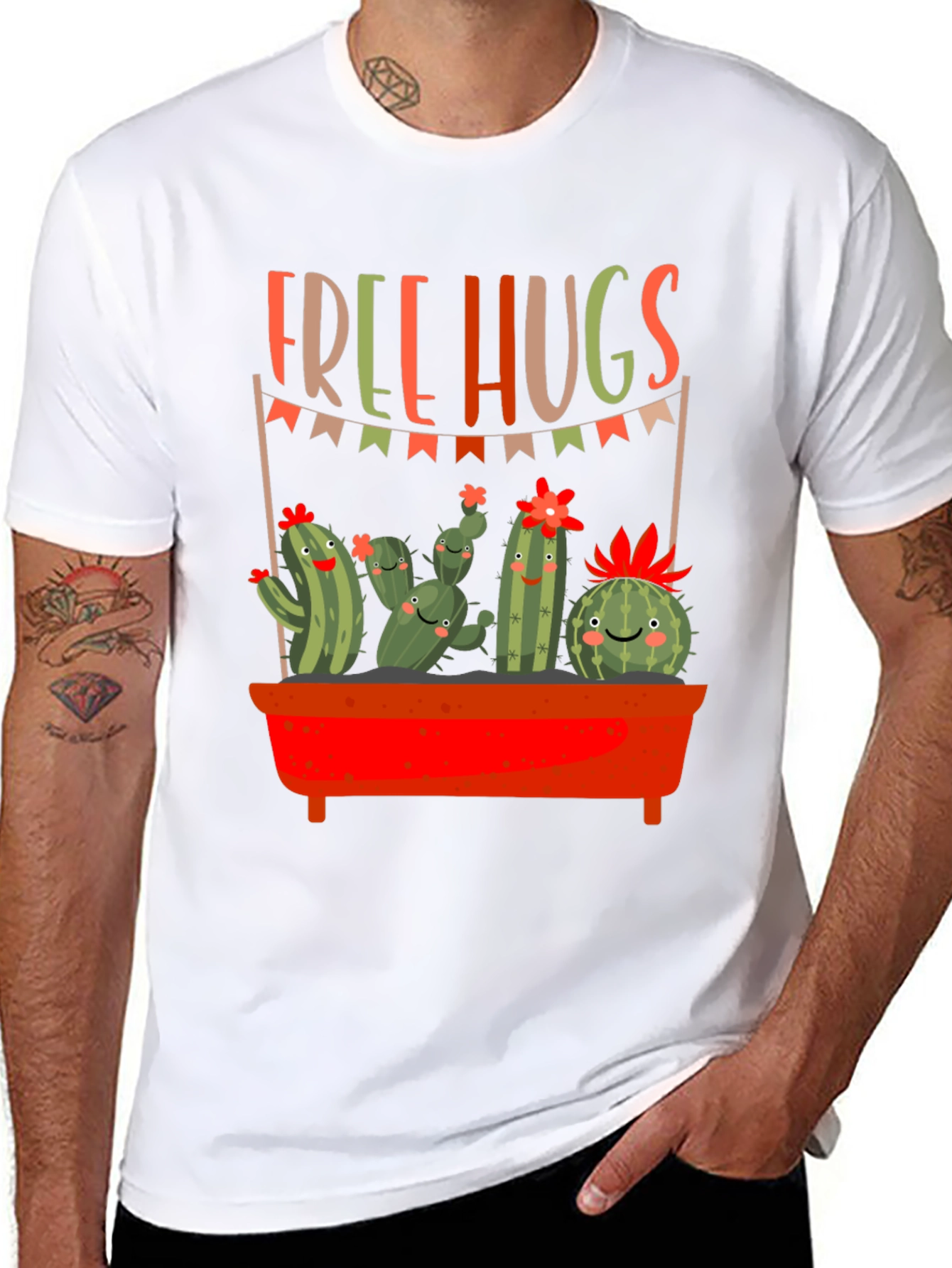 Free Hugs Cactus Graphic Tee