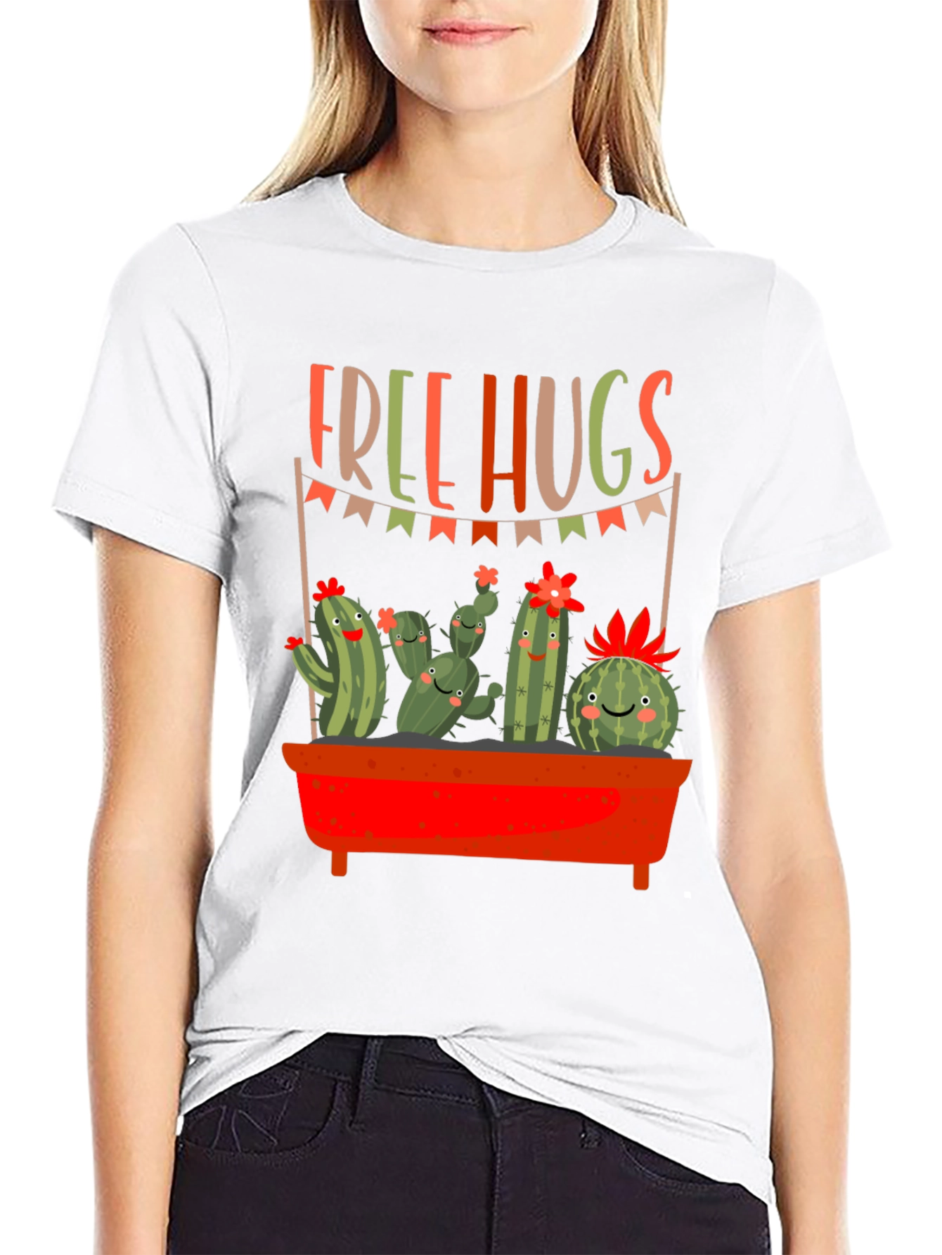 Free Hugs Cactus Graphic Tee