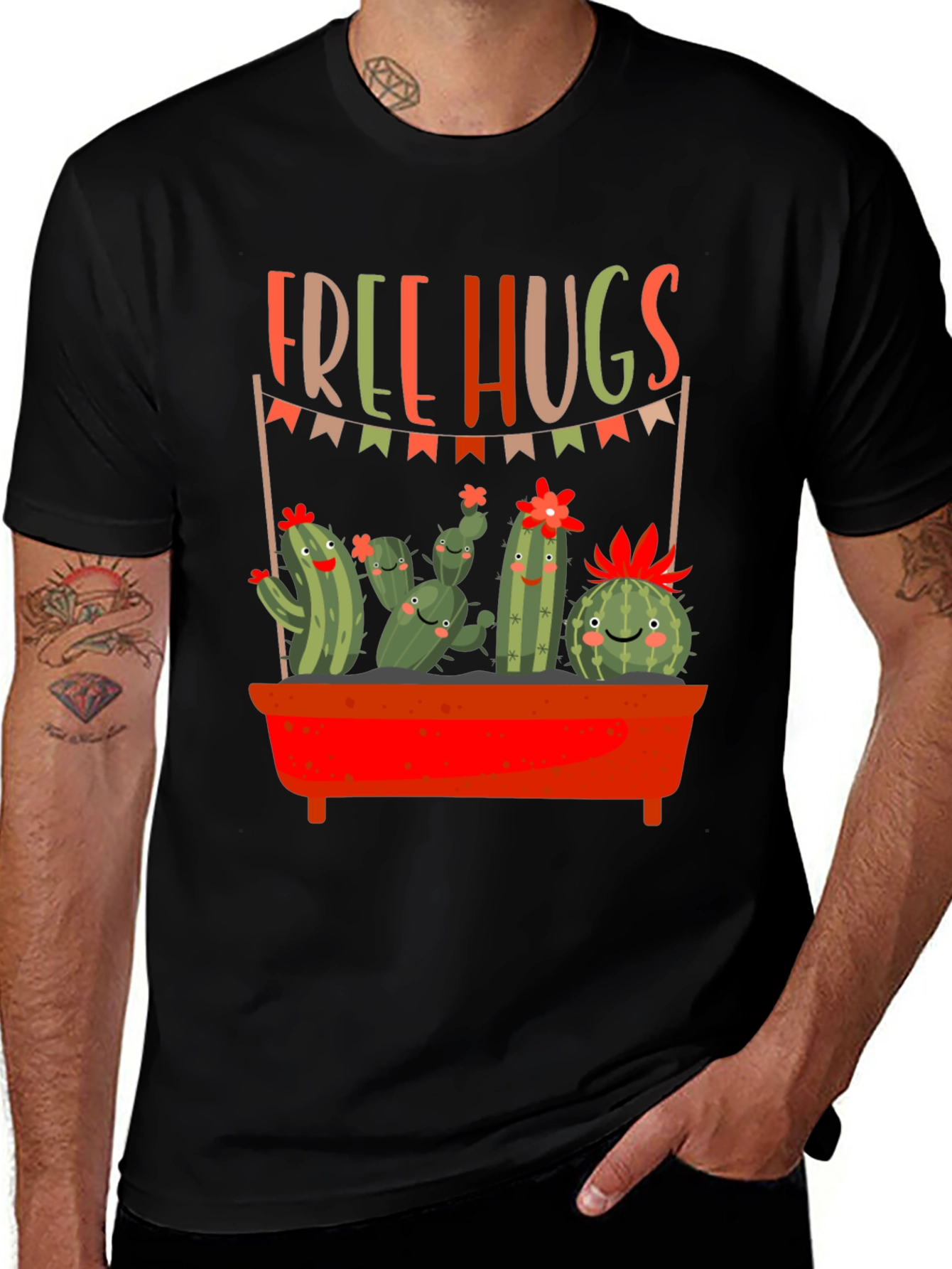 Free Hugs Cactus Graphic Tee