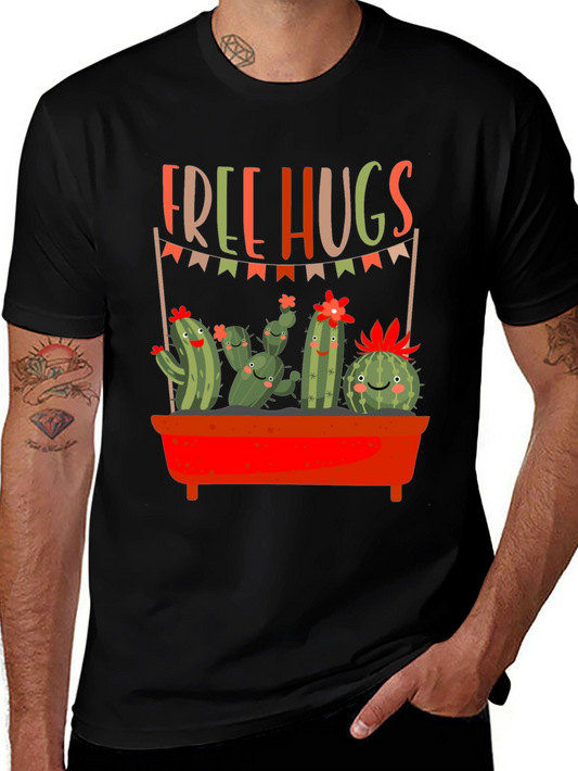 Free Hugs Cactus Graphic Tee