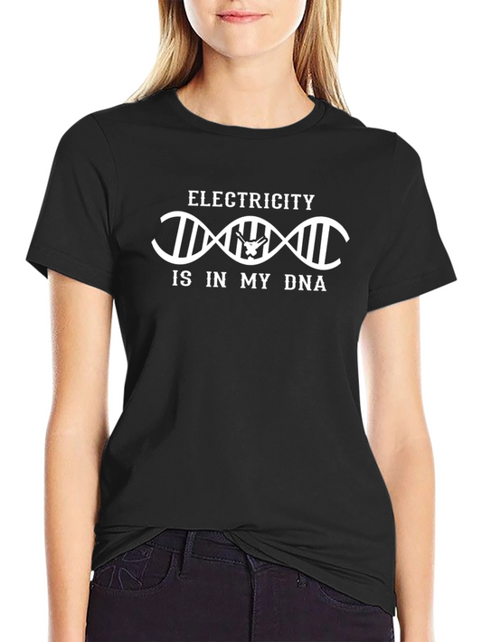 Electricity is in My DNA Black T-Shirt