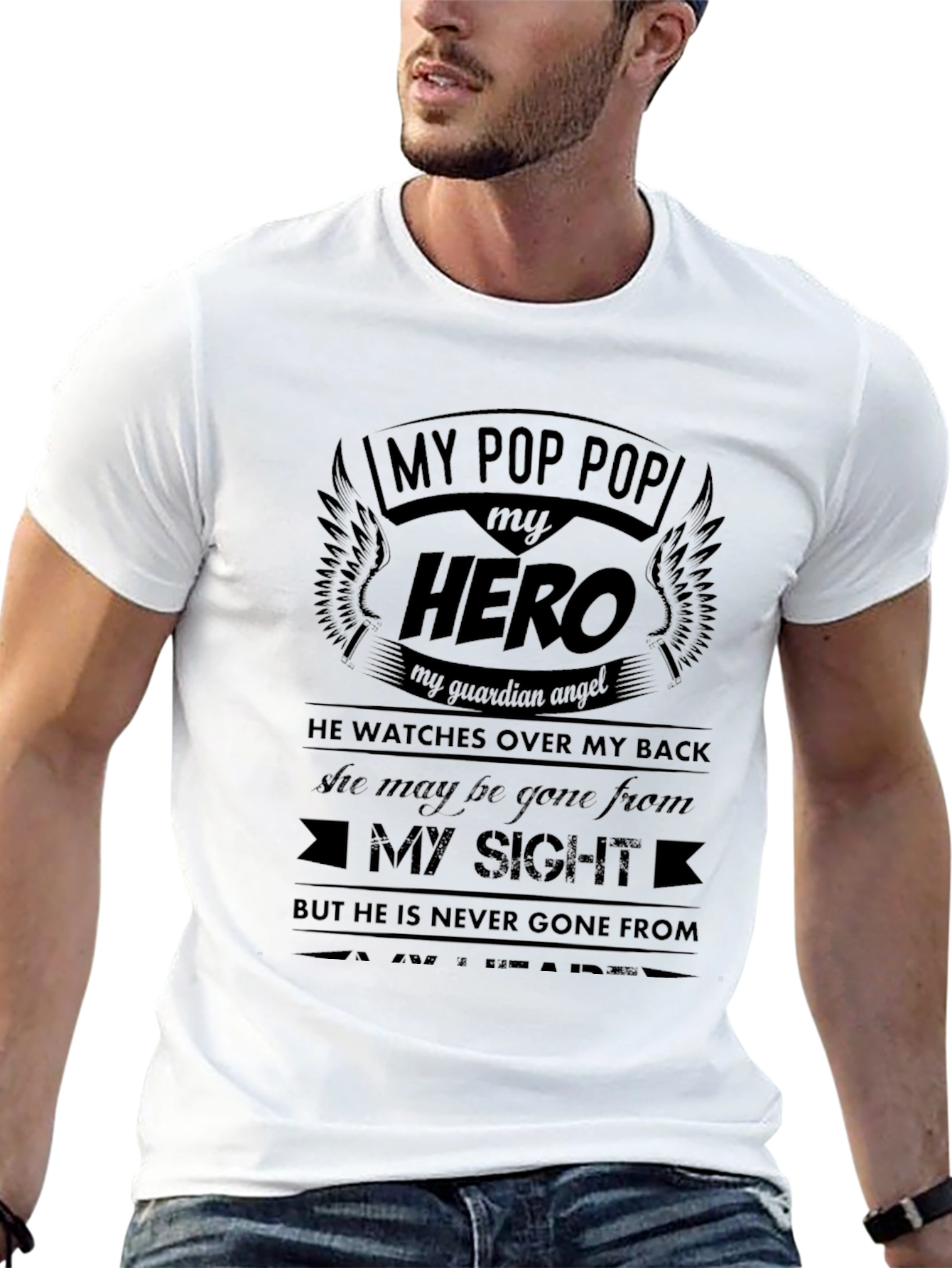 My Pop Pop My Hero Memorial T-Shirt