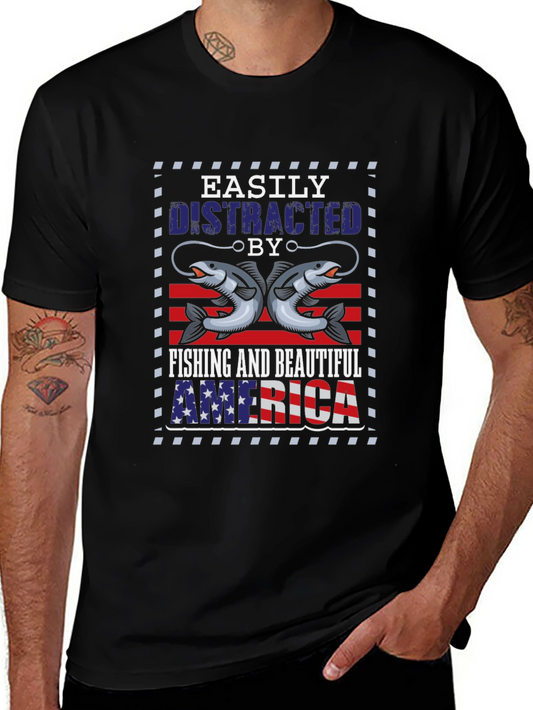 Fishing & America Graphic Tee