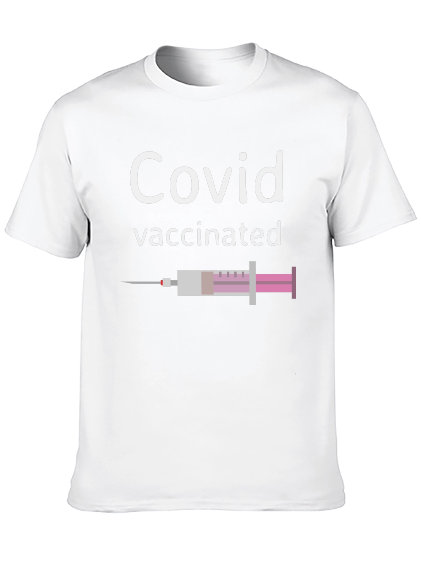 Covid Vaccinated T-Shirt - Black Graphic Tee