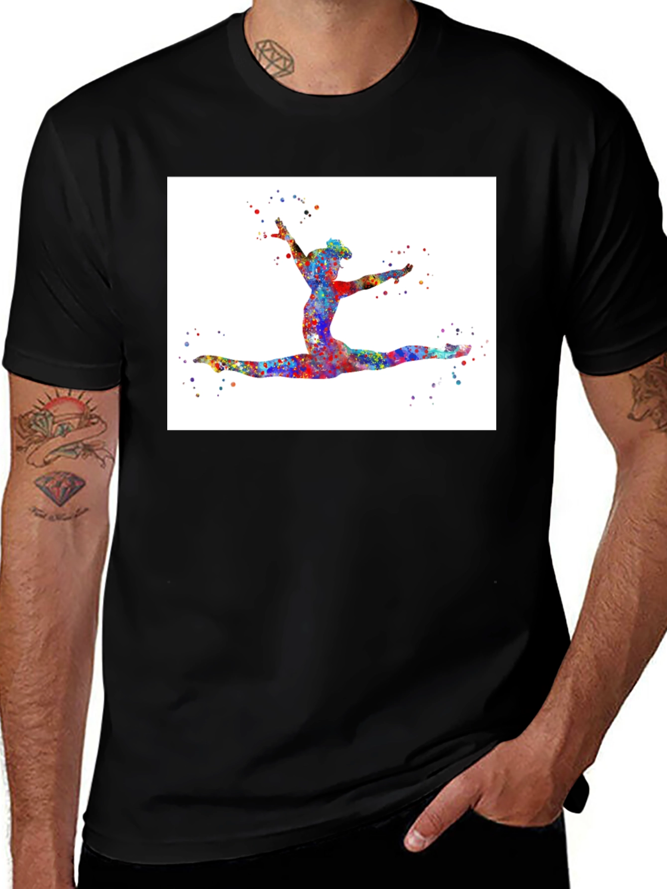 Gymnast Watercolor Art T-Shirt