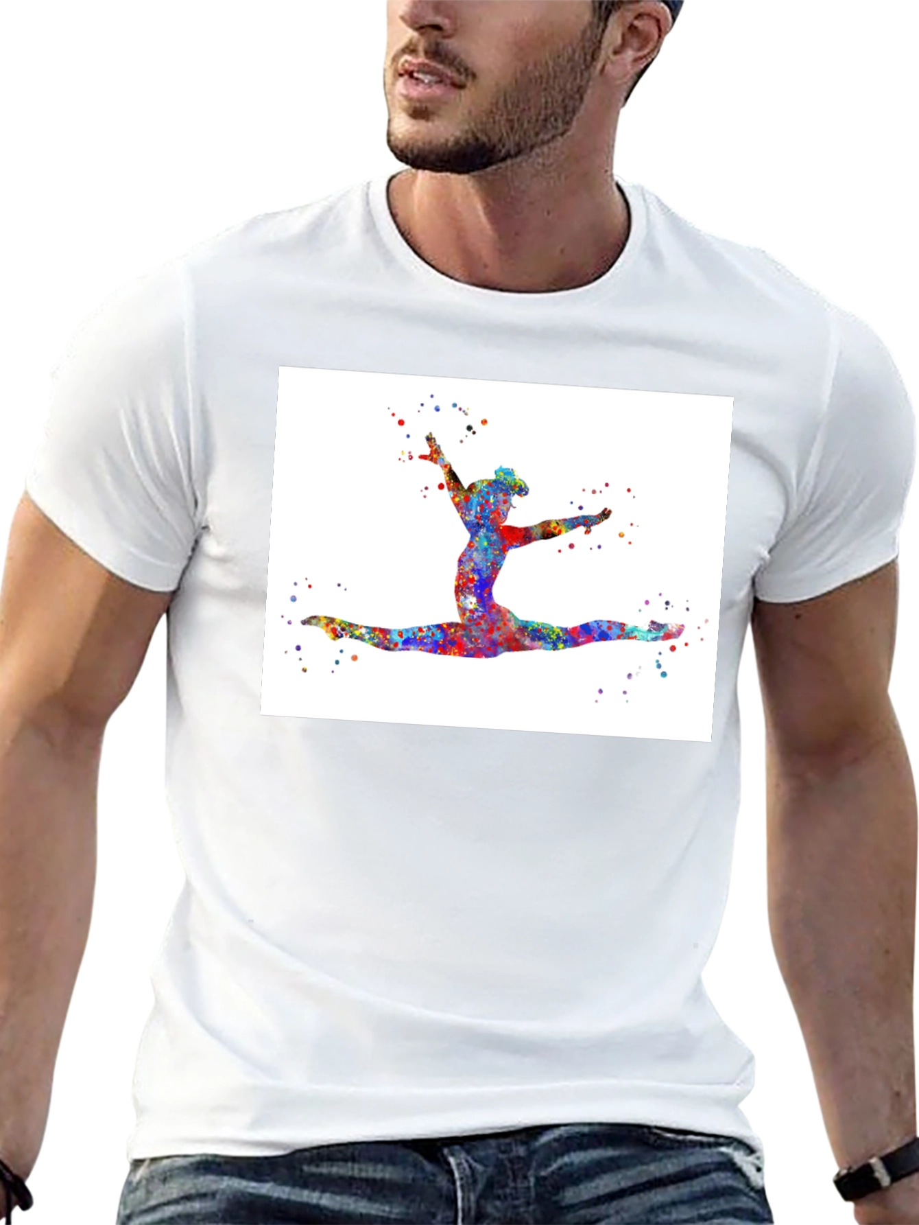 Gymnast Watercolor Art T-Shirt