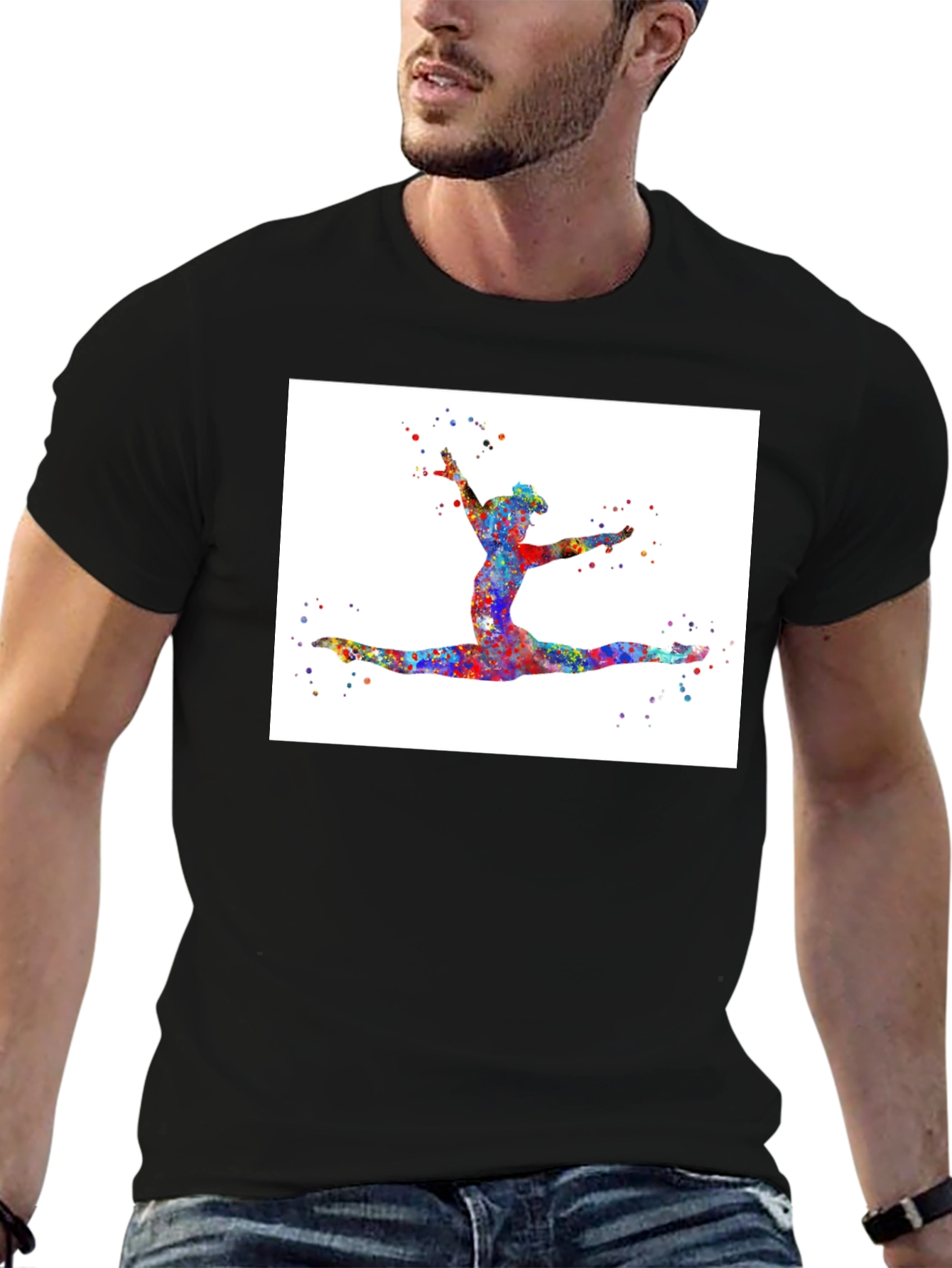Gymnast Watercolor Art T-Shirt