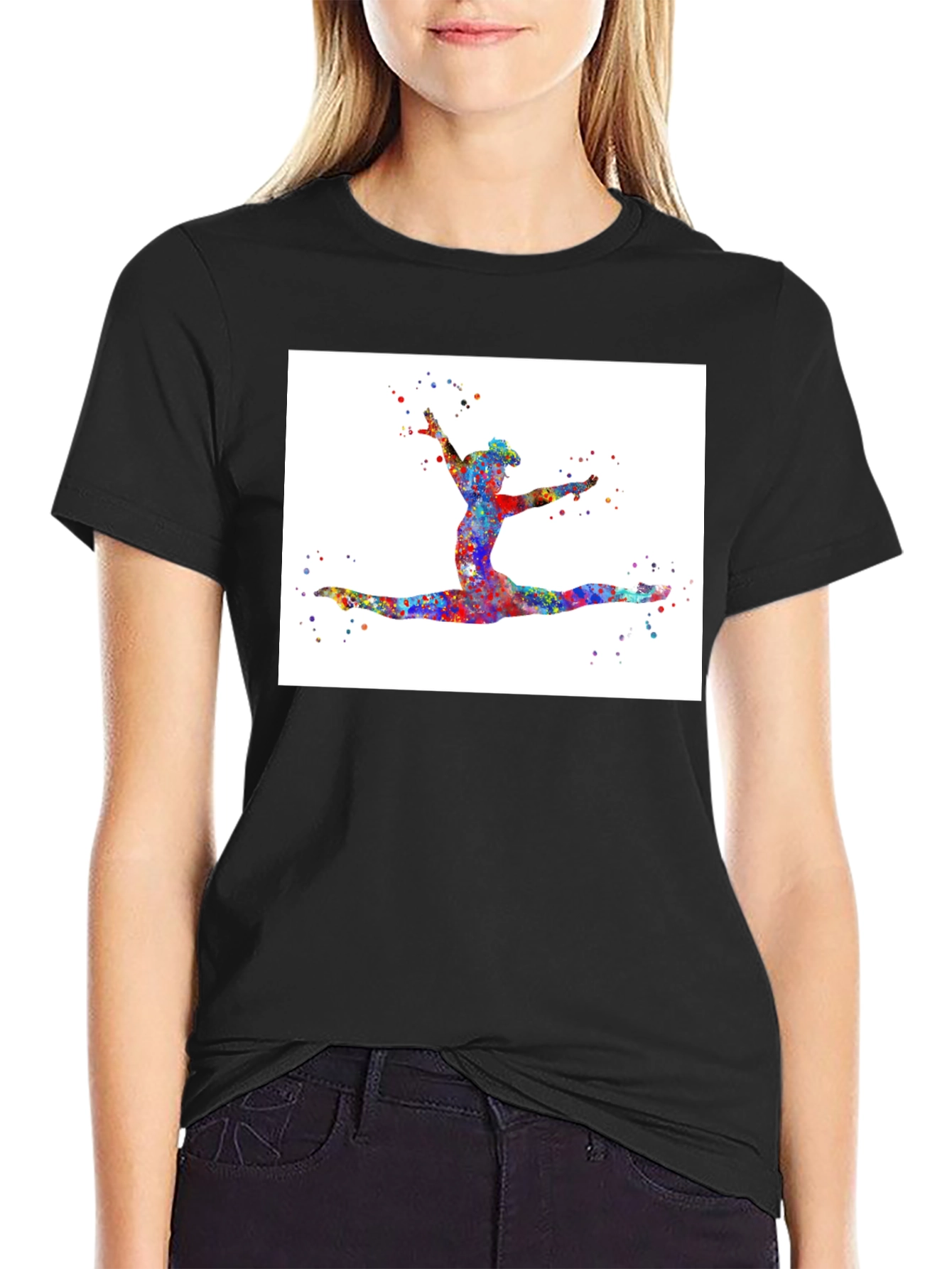 Gymnast Watercolor Art T-Shirt
