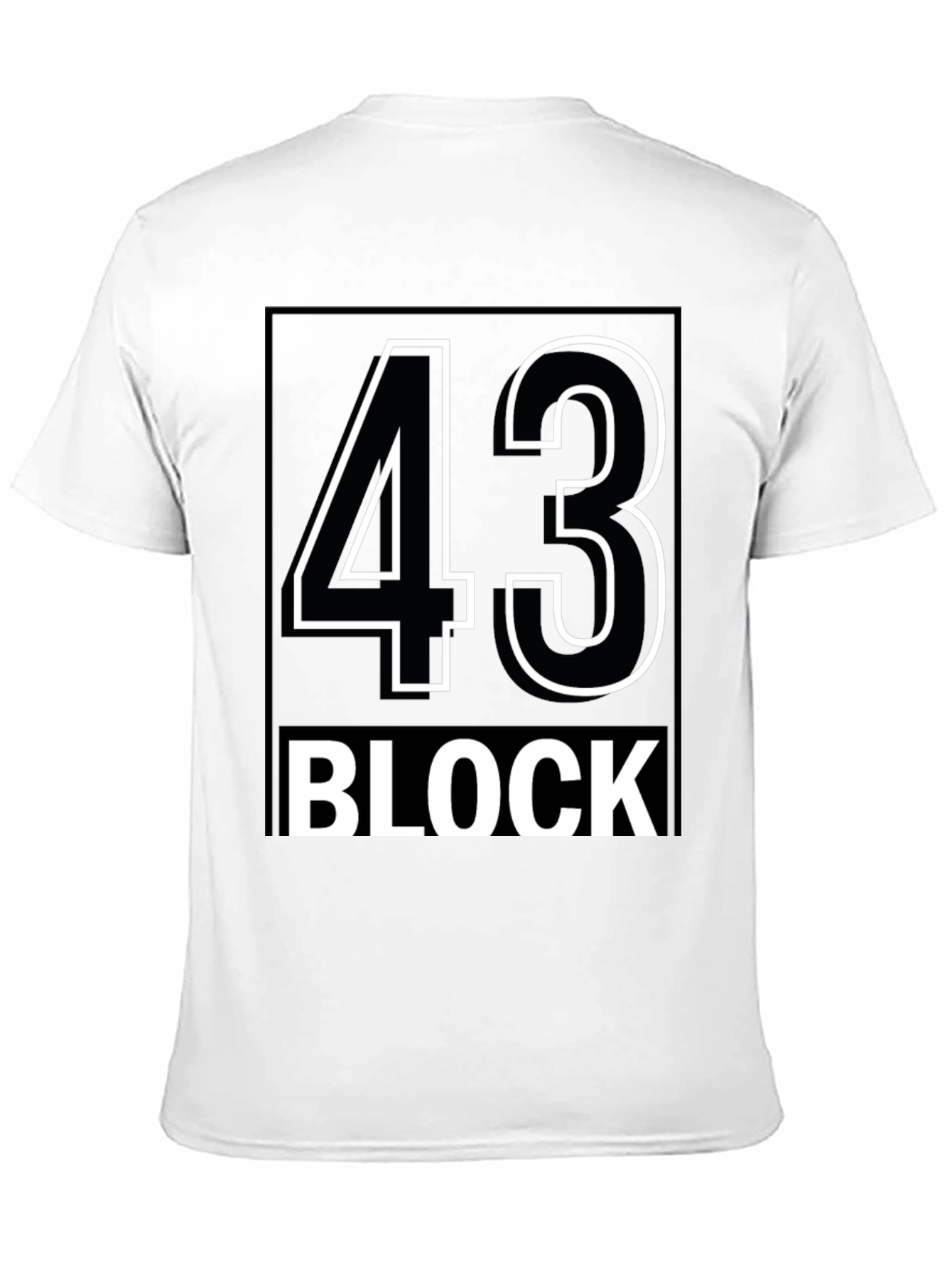 43 Block Graphic Tee - Stylish & Trendy