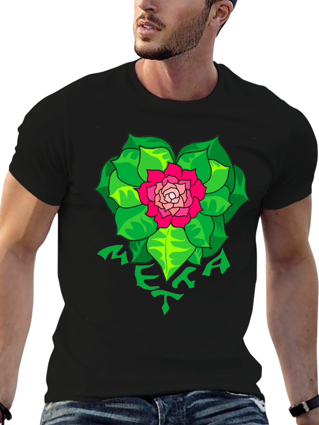 Floral Meka T-Shirt - Unique Graphic Tee