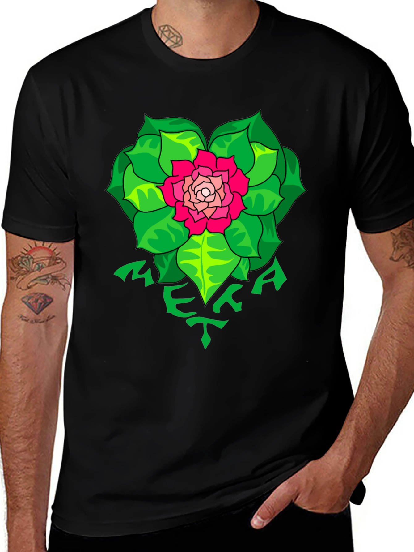 Floral Meka T-Shirt - Unique Graphic Tee