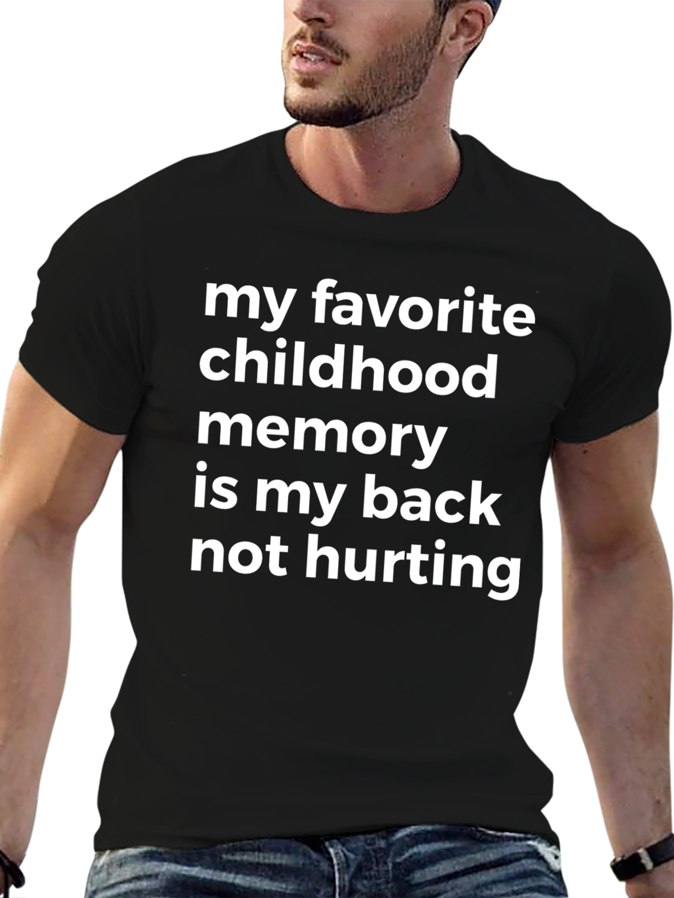 Funny Back Pain T-Shirt: Childhood Memory