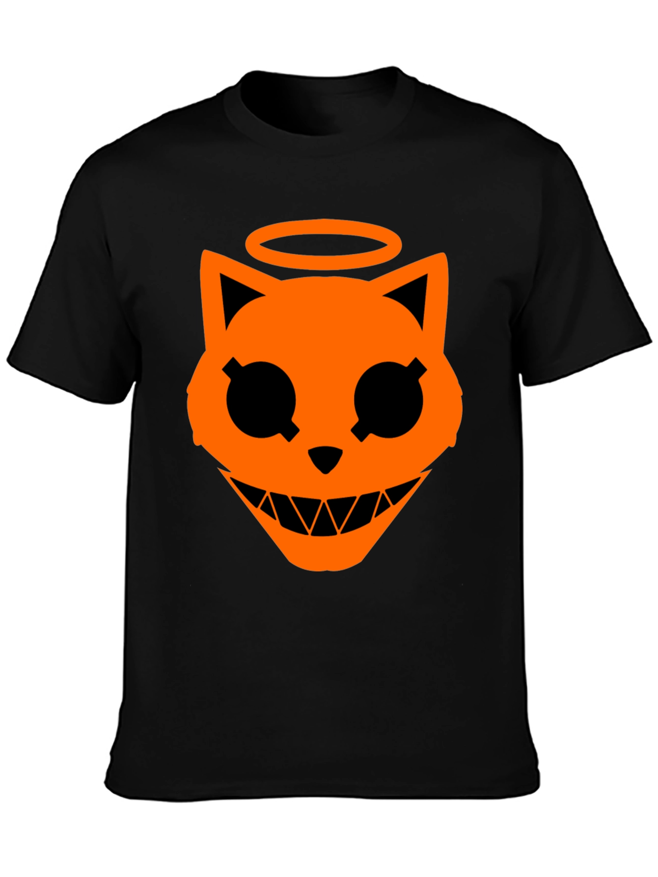 Angel Cat Graphic T-Shirt - Halloween Style