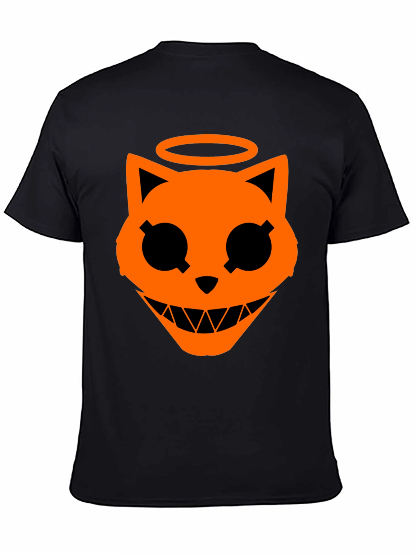 Angel Cat Graphic T-Shirt - Halloween Style