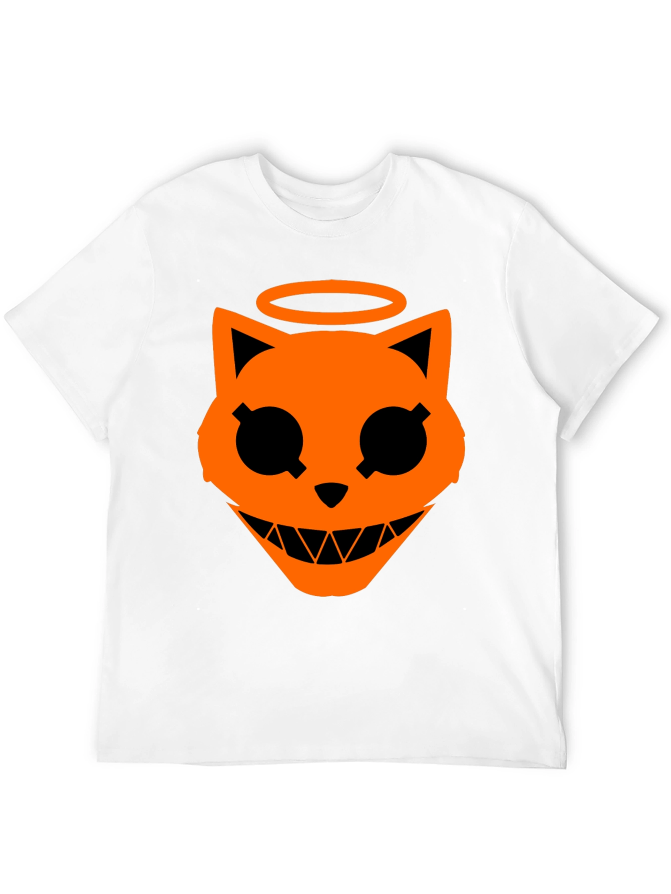 Angel Cat Graphic T-Shirt - Halloween Style