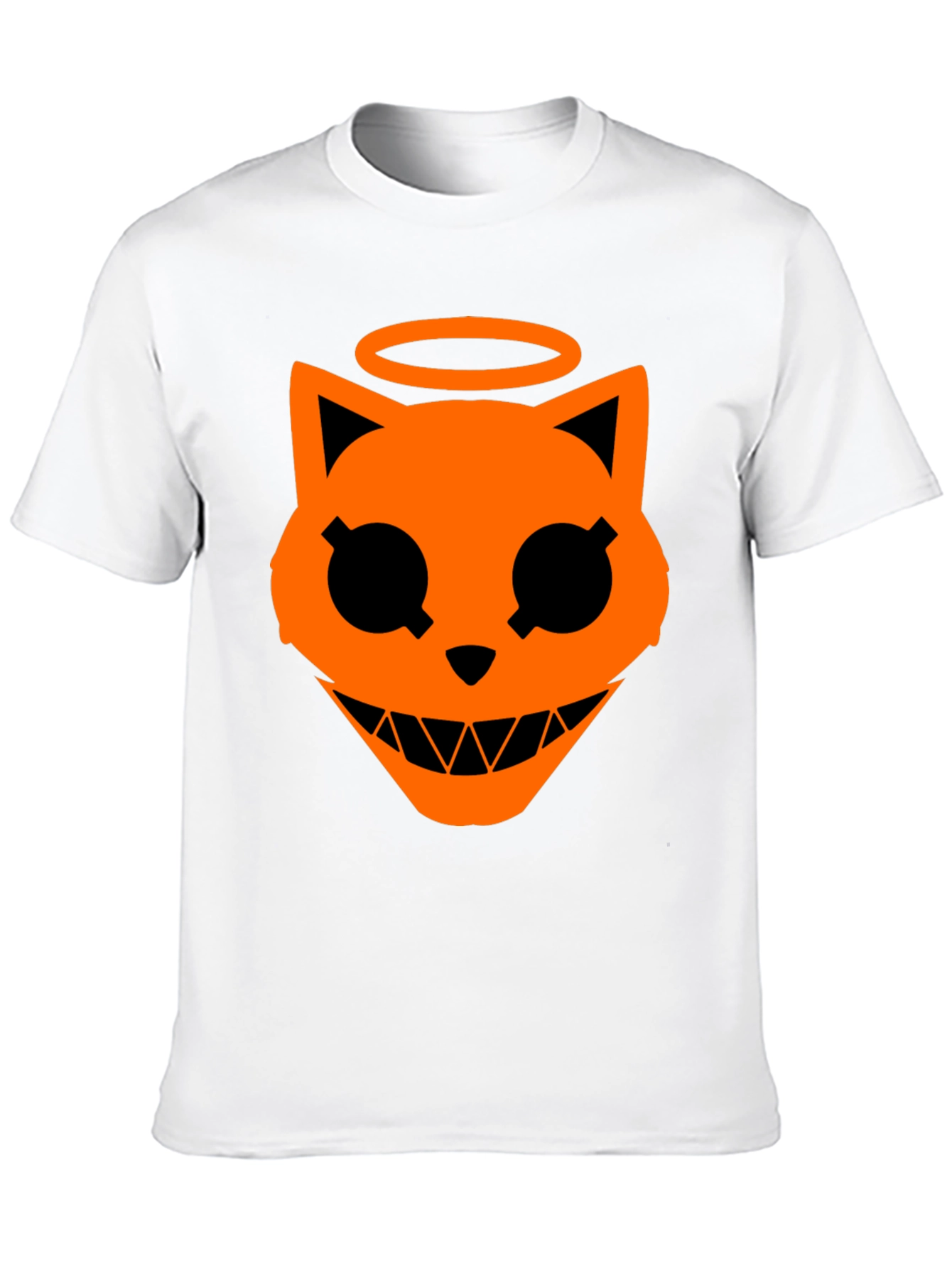 Angel Cat Graphic T-Shirt - Halloween Style