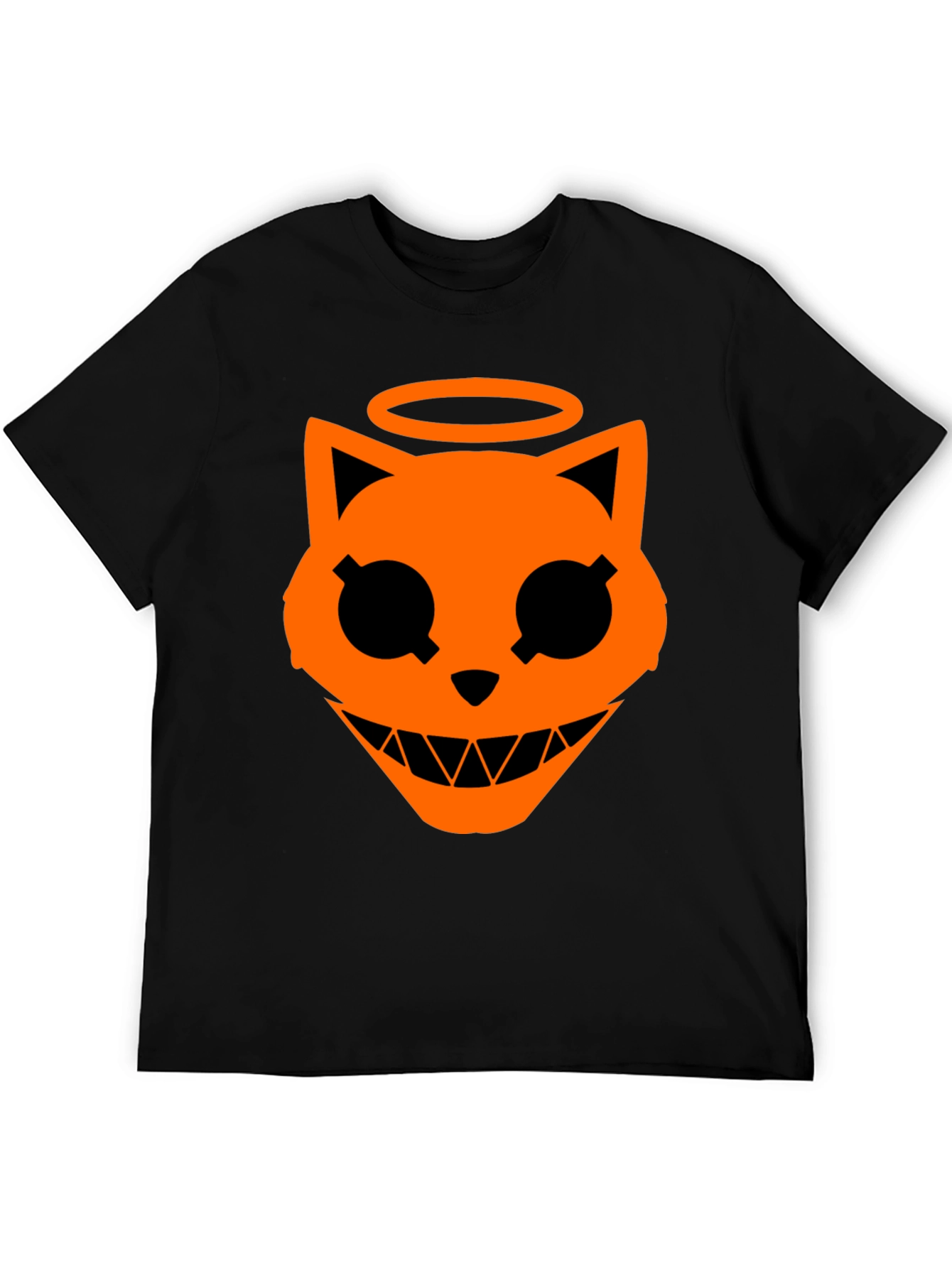 Angel Cat Graphic T-Shirt - Halloween Style
