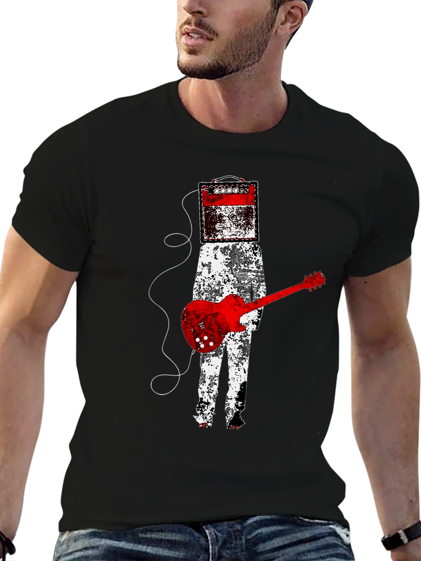 Amplified Guitar Graphic Tee - Black