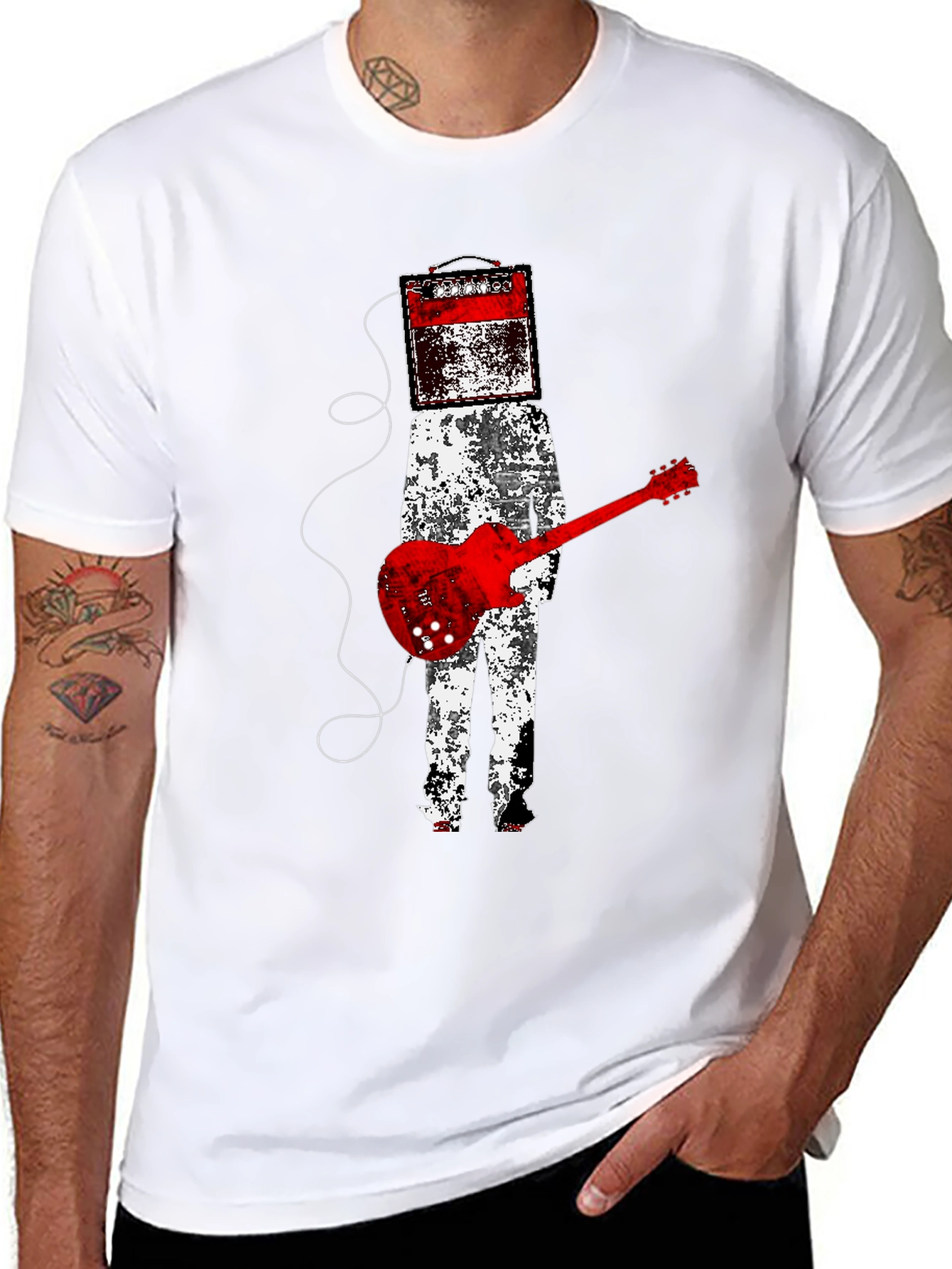 Amplified Guitar Graphic Tee - Black