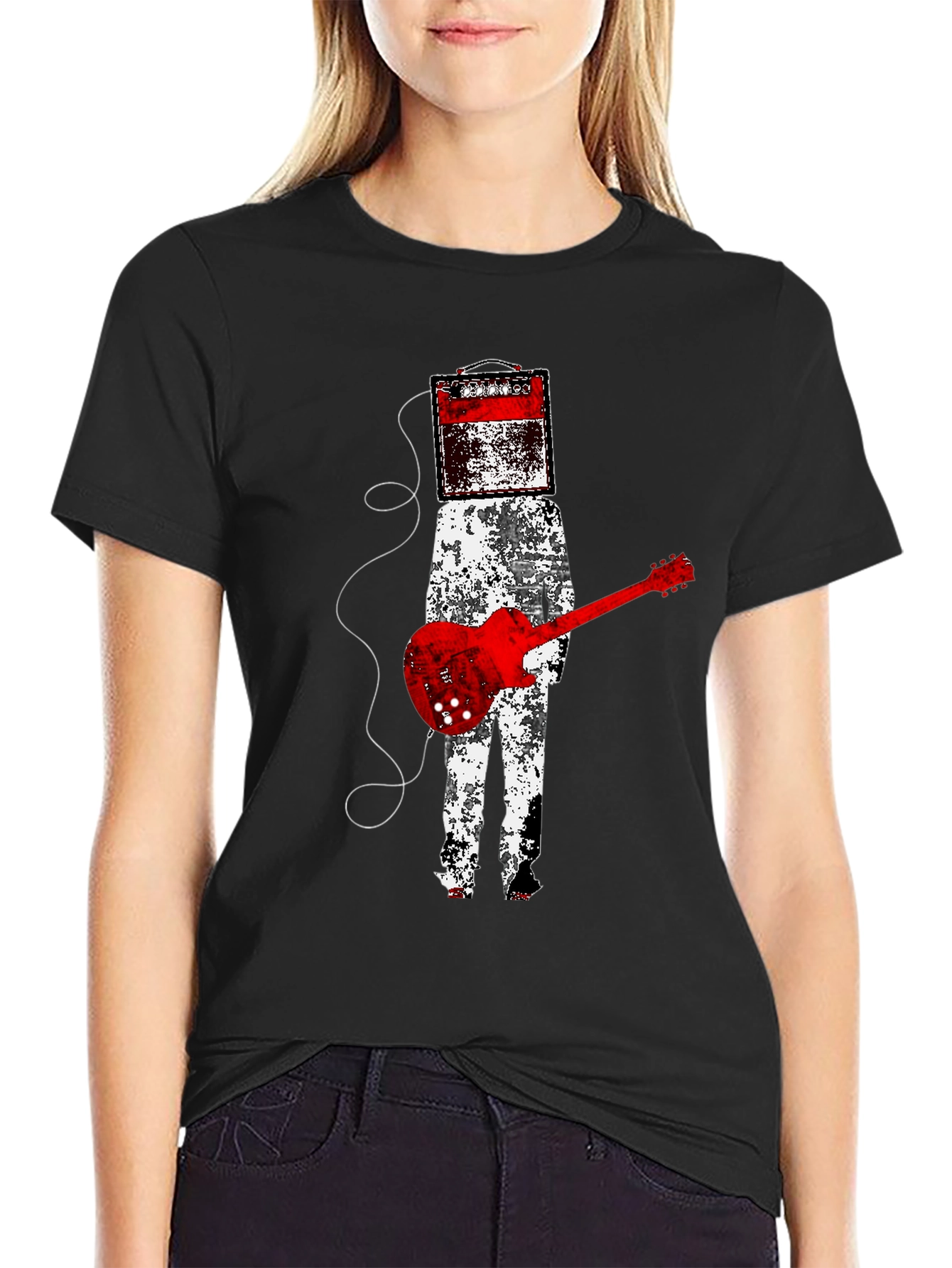 Amplified Guitar Graphic Tee - Black
