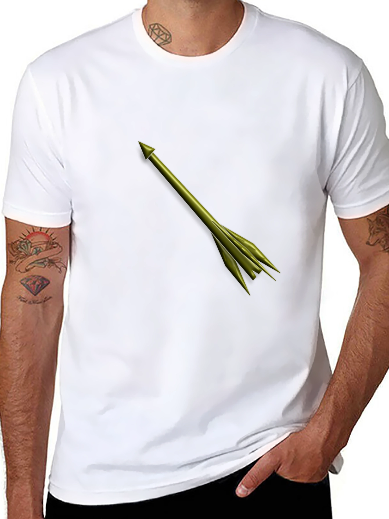 Arrow Graphic Black Tee - Sleek & Stylish Design