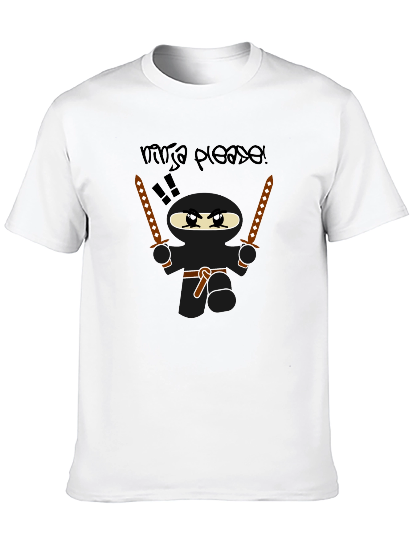 Ninja Please! Graphic Print T-Shirt